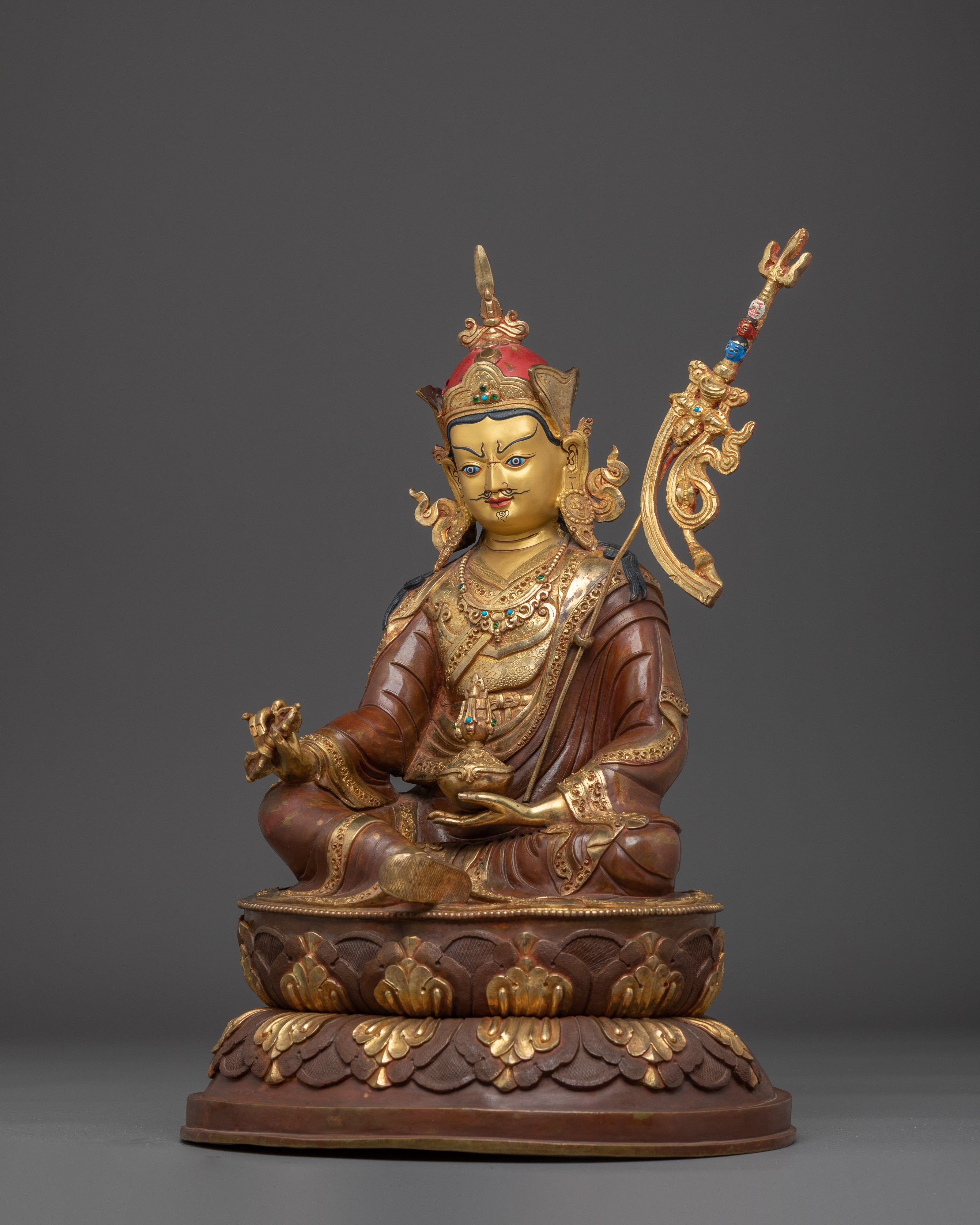 Guru Rinpoche, Lotus Born Enlightened | Nepali Crafted Icon