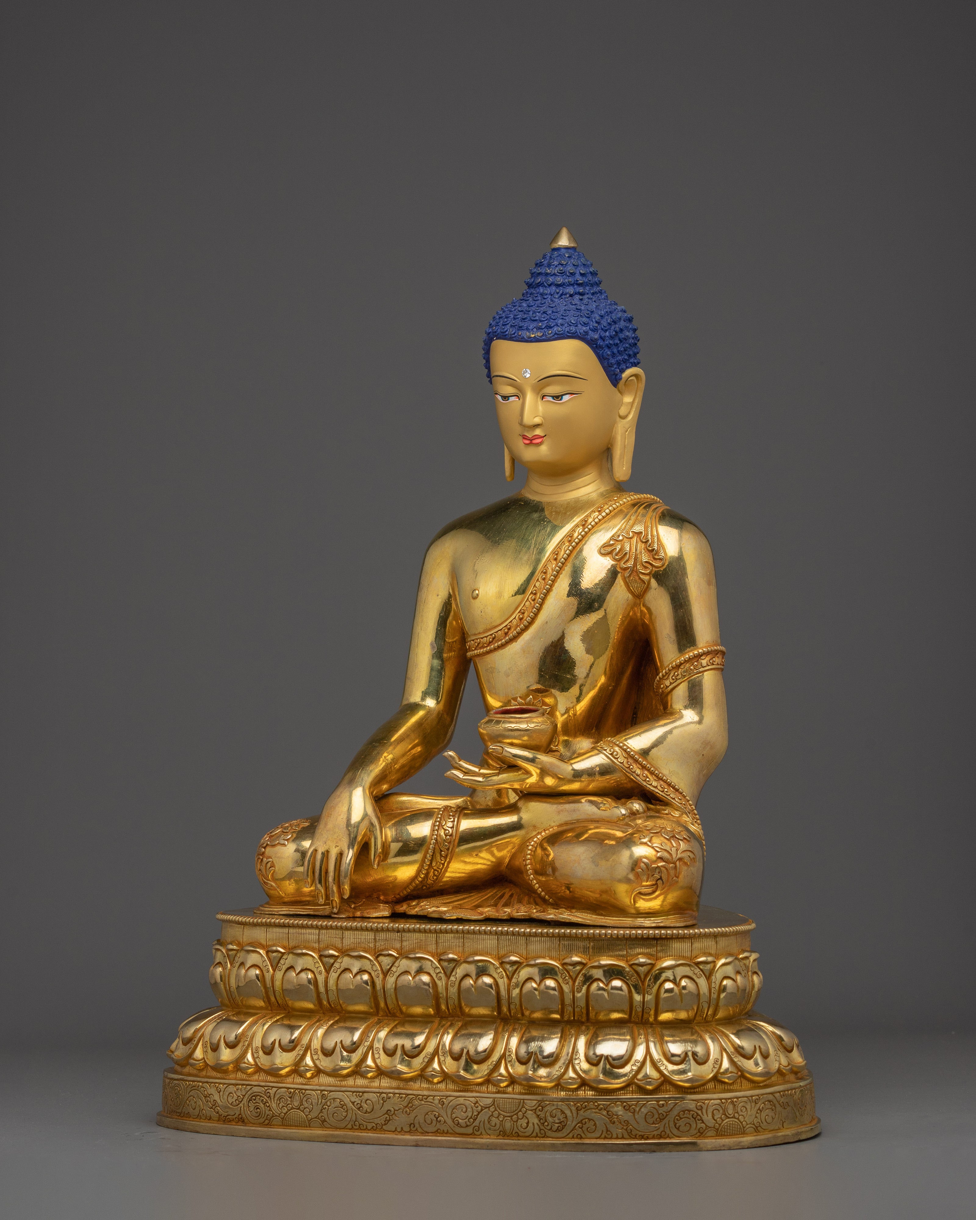 Shakyamuni Buddha, Teacher of Dharma | Nepali Gold Icon