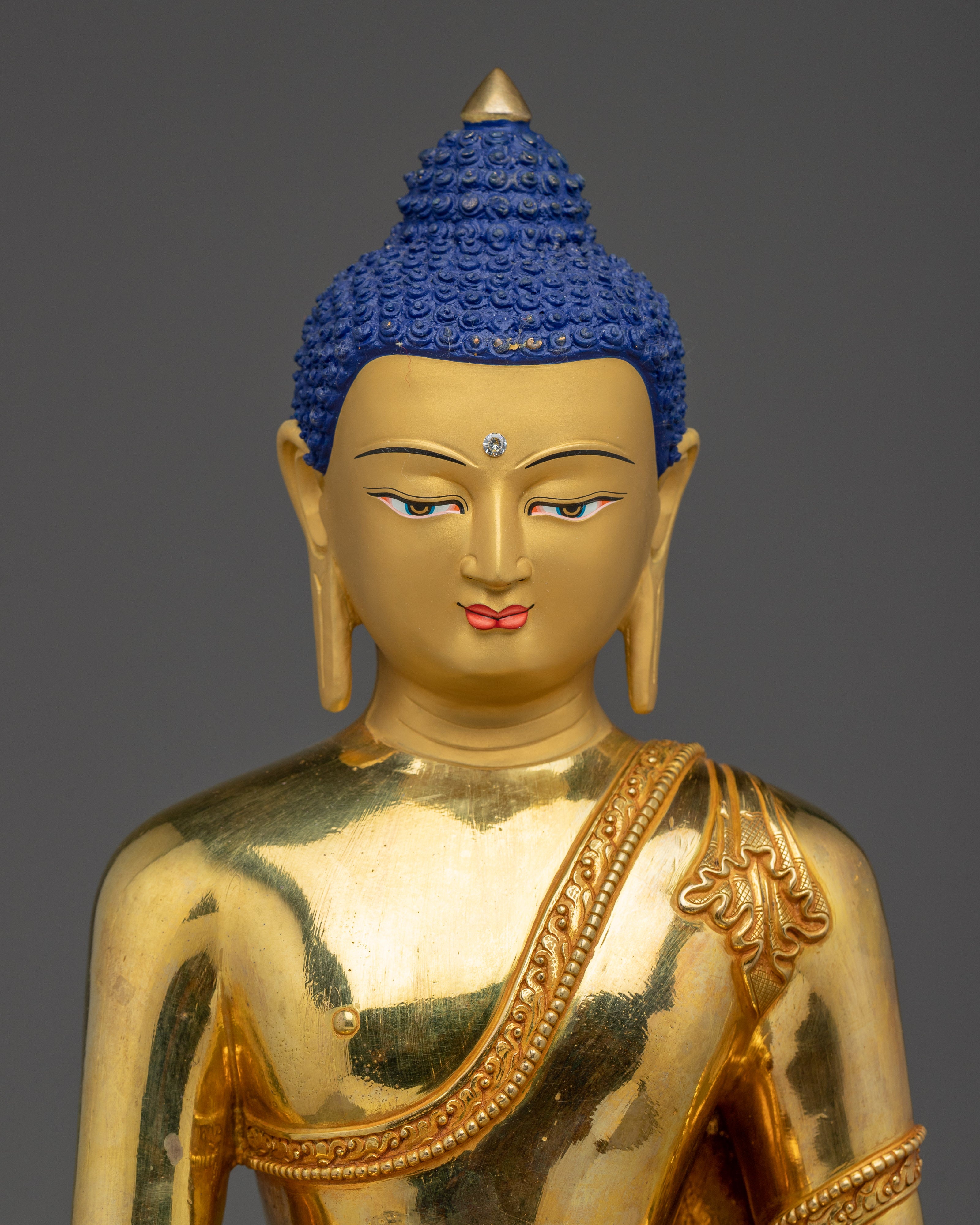 Shakyamuni Buddha, Teacher of Dharma | Nepali Gold Icon