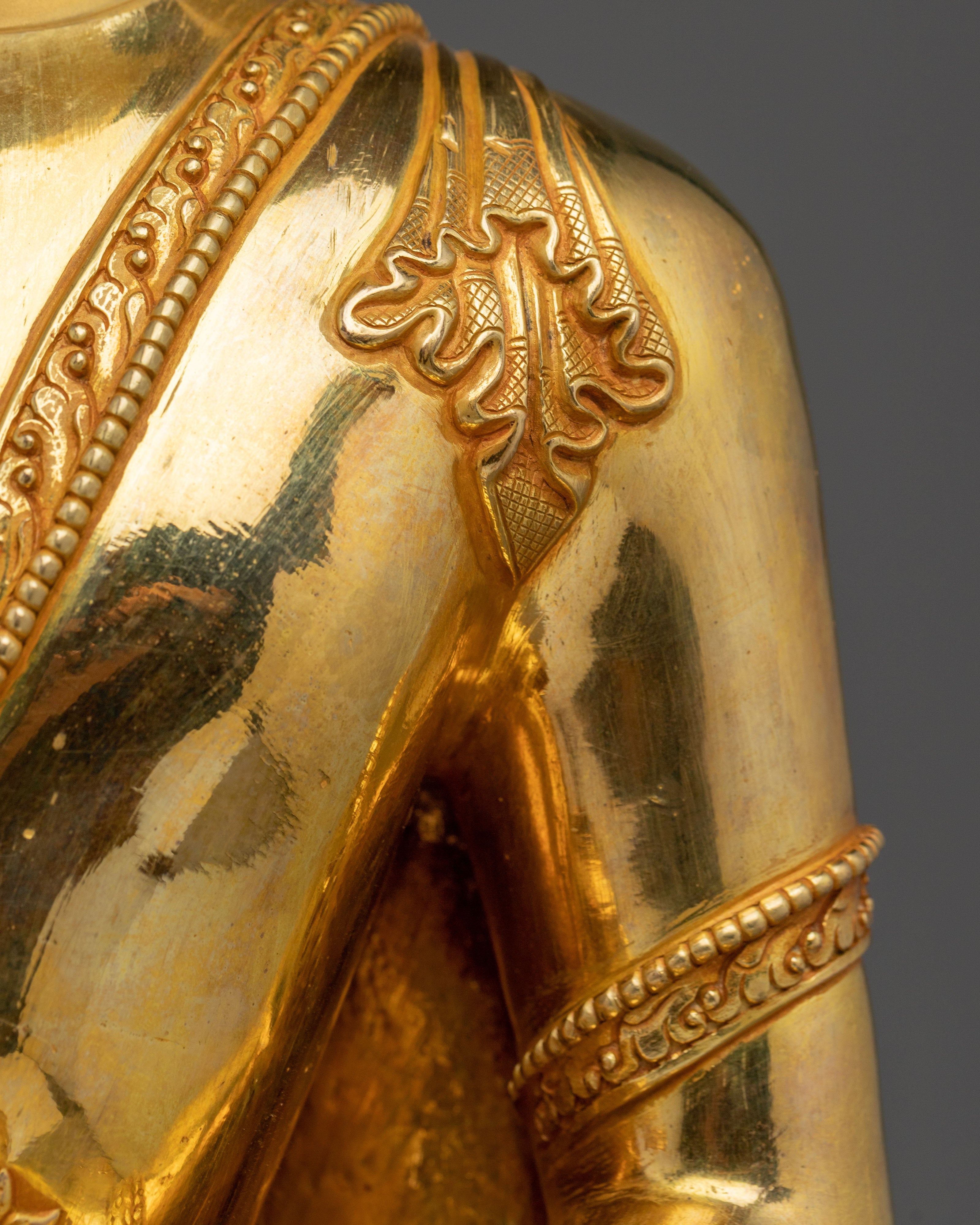 Shakyamuni Buddha, Teacher of Dharma | Nepali Gold Icon