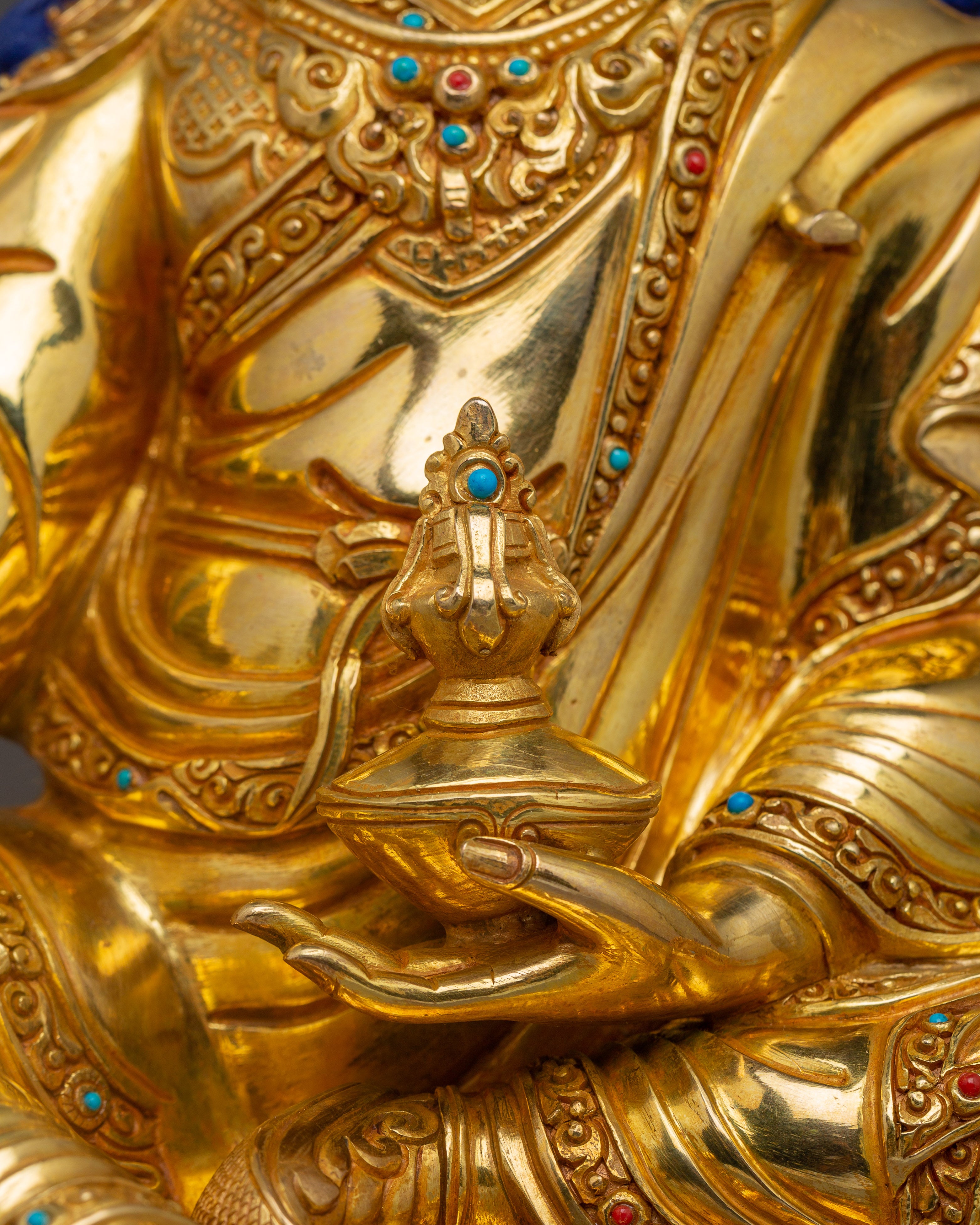 Guru Rinpoche Statue for Meditation and Spiritual Practice | Copper Sculpture