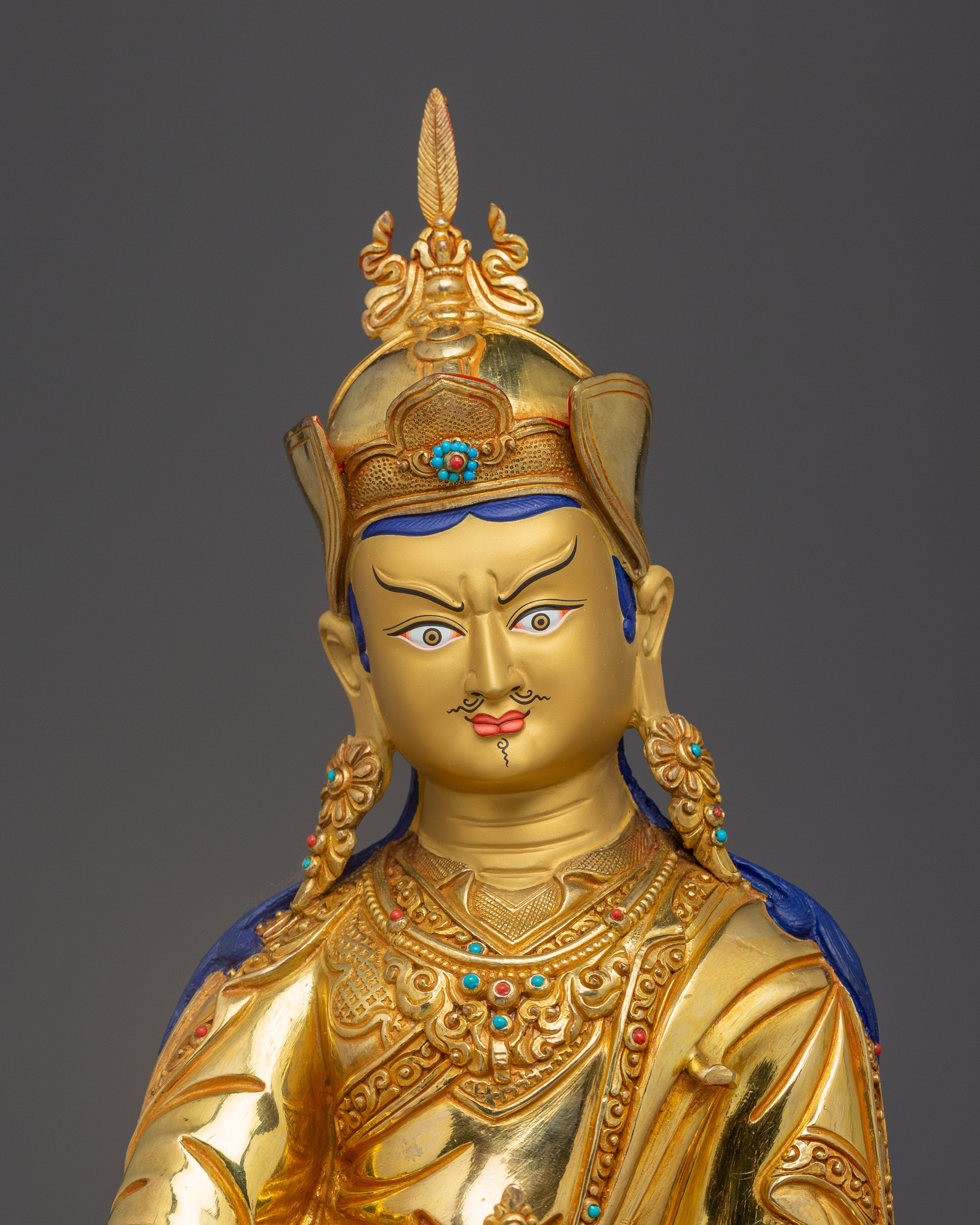 Guru Rinpoche Statue for Meditation and Spiritual Practice | Copper Sculpture