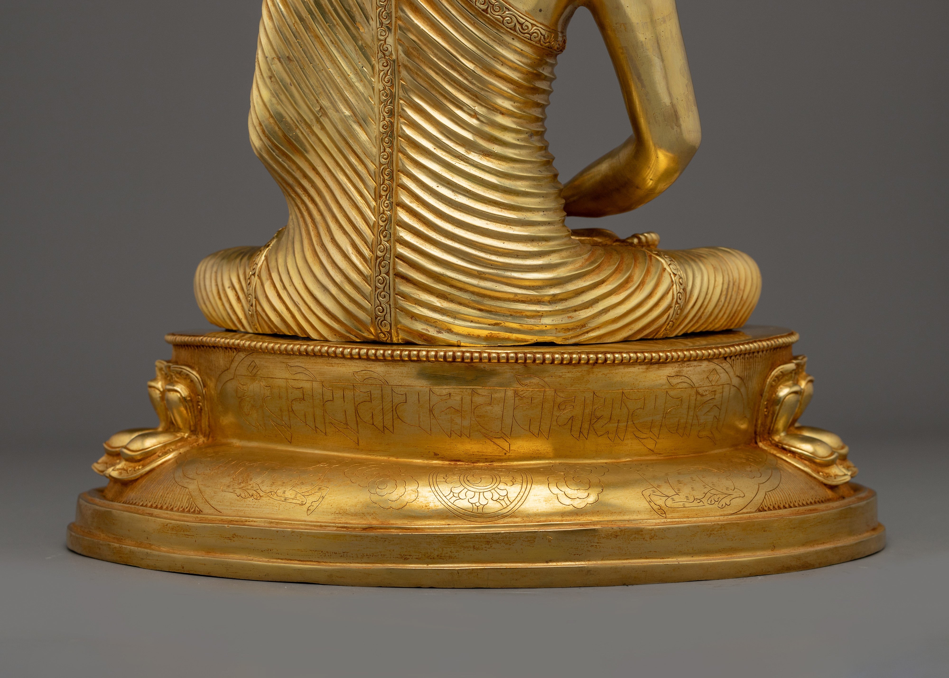 Amitabha Buddha Statue in 24K Gold Gilded Copper | Perfect for meditation