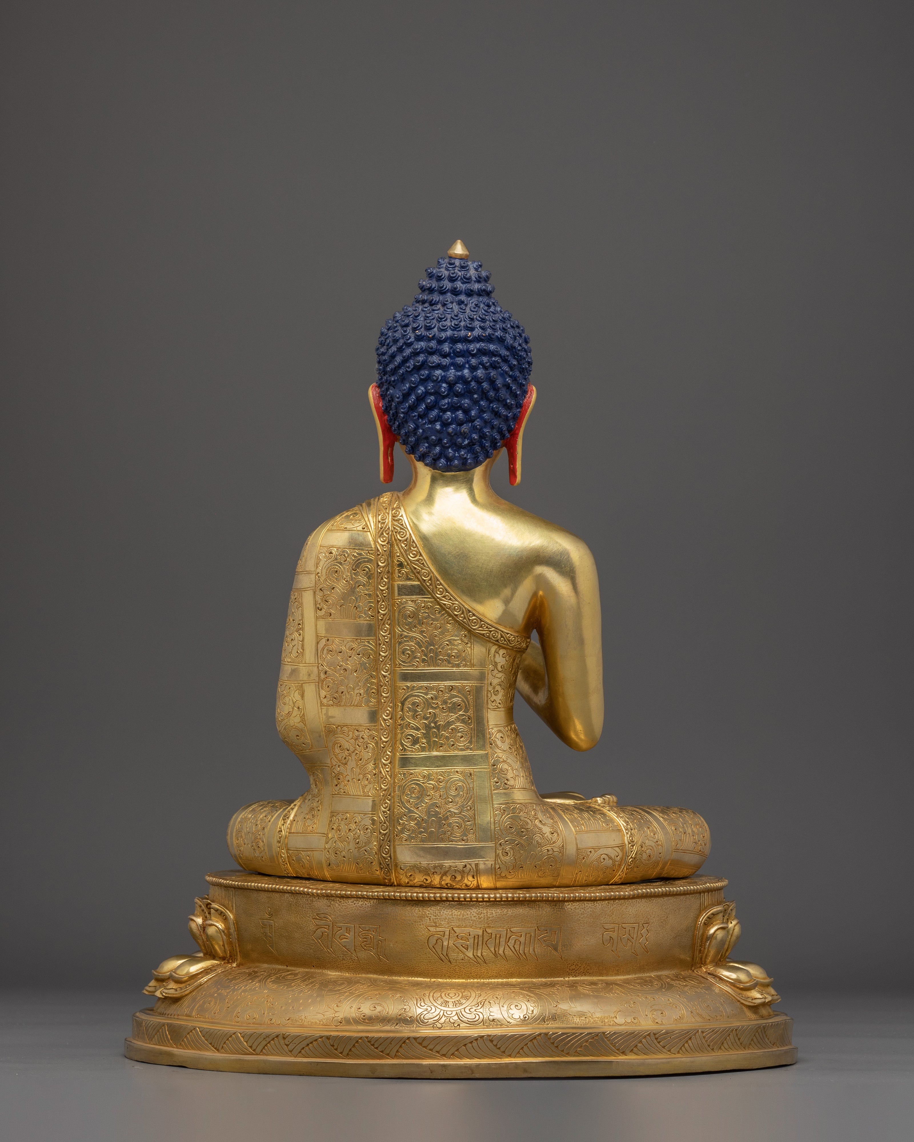 Amoghasiddhi Buddha Statue in 24K Gold Gilded | Spiritual Altar Item