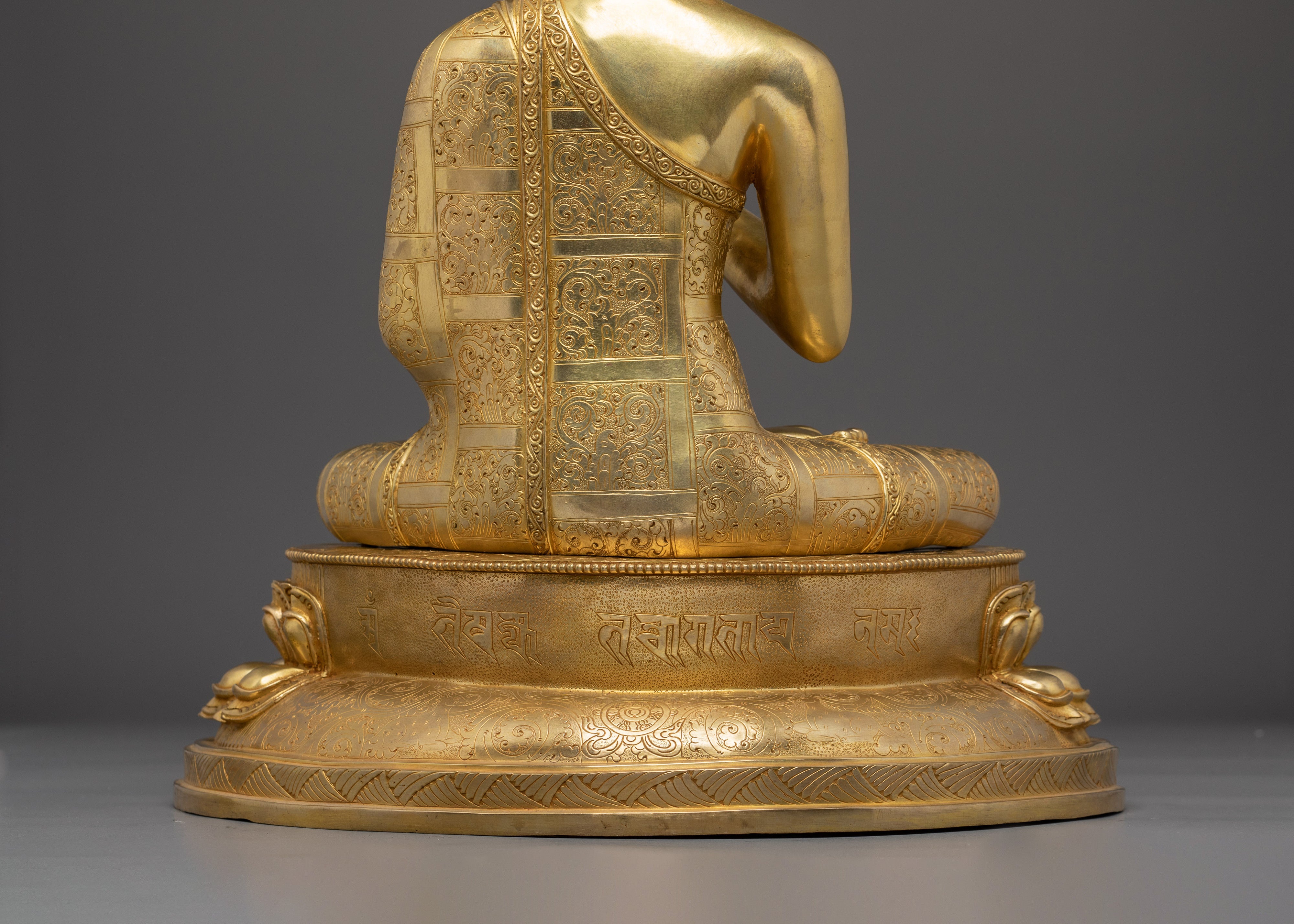 Amoghasiddhi Buddha Statue in 24K Gold Gilded | Spiritual Altar Item