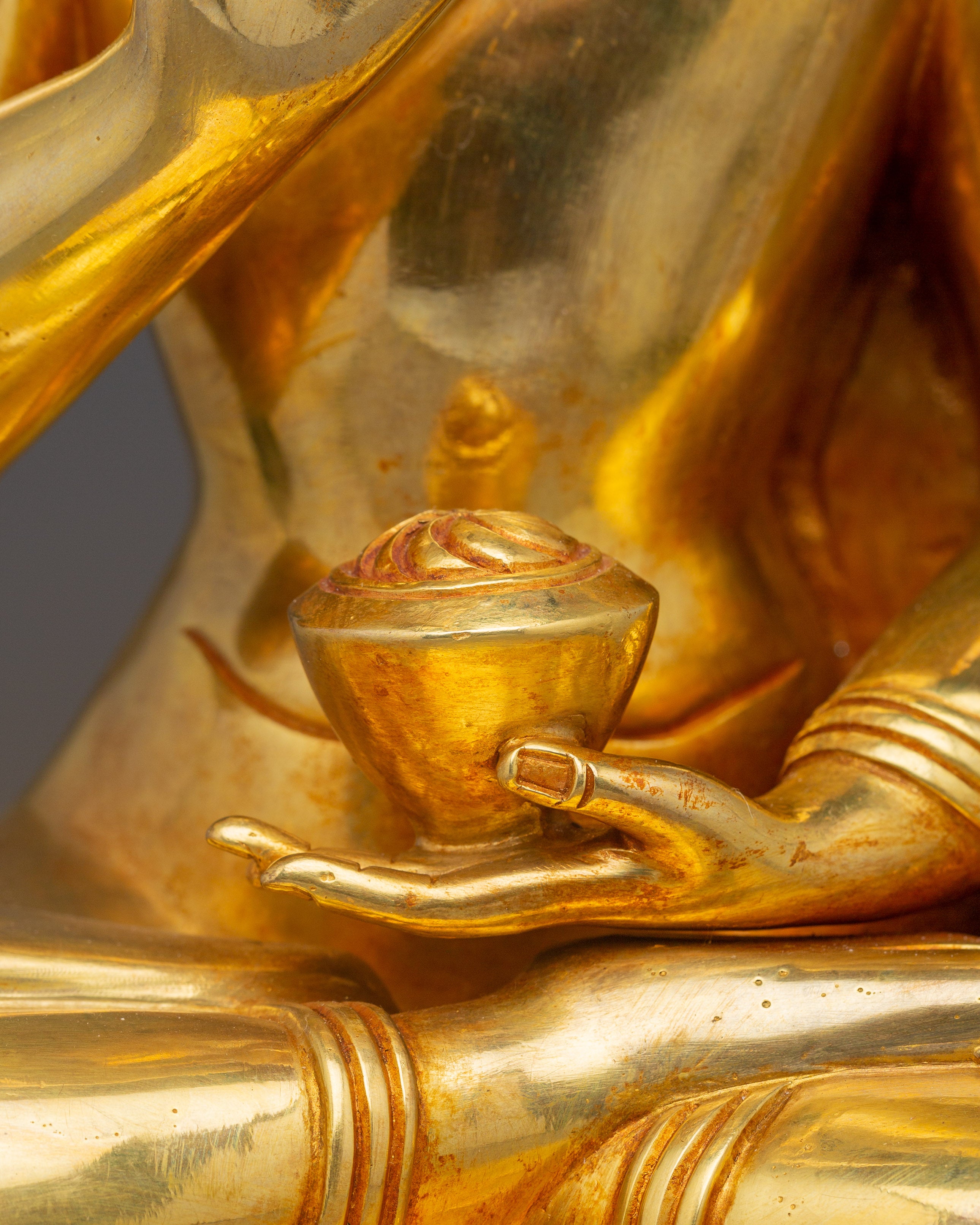Amoghasiddhi Buddha Statue in 24K Gold | Ideal for Spiritual Practice