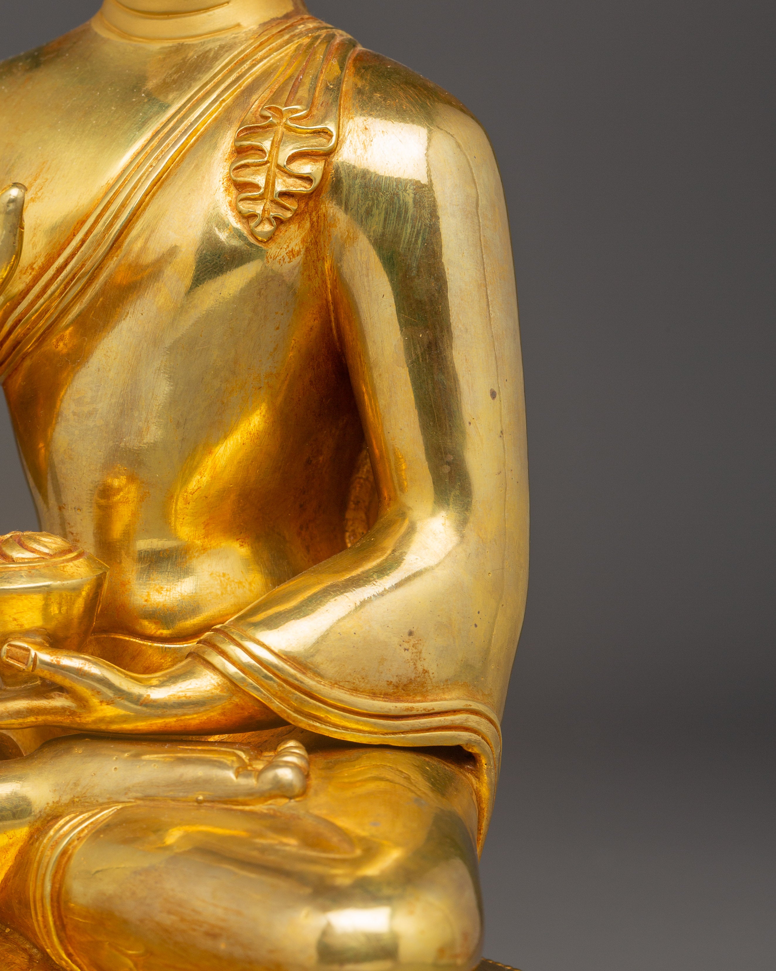 Amoghasiddhi Buddha Statue in 24K Gold | Ideal for Spiritual Practice