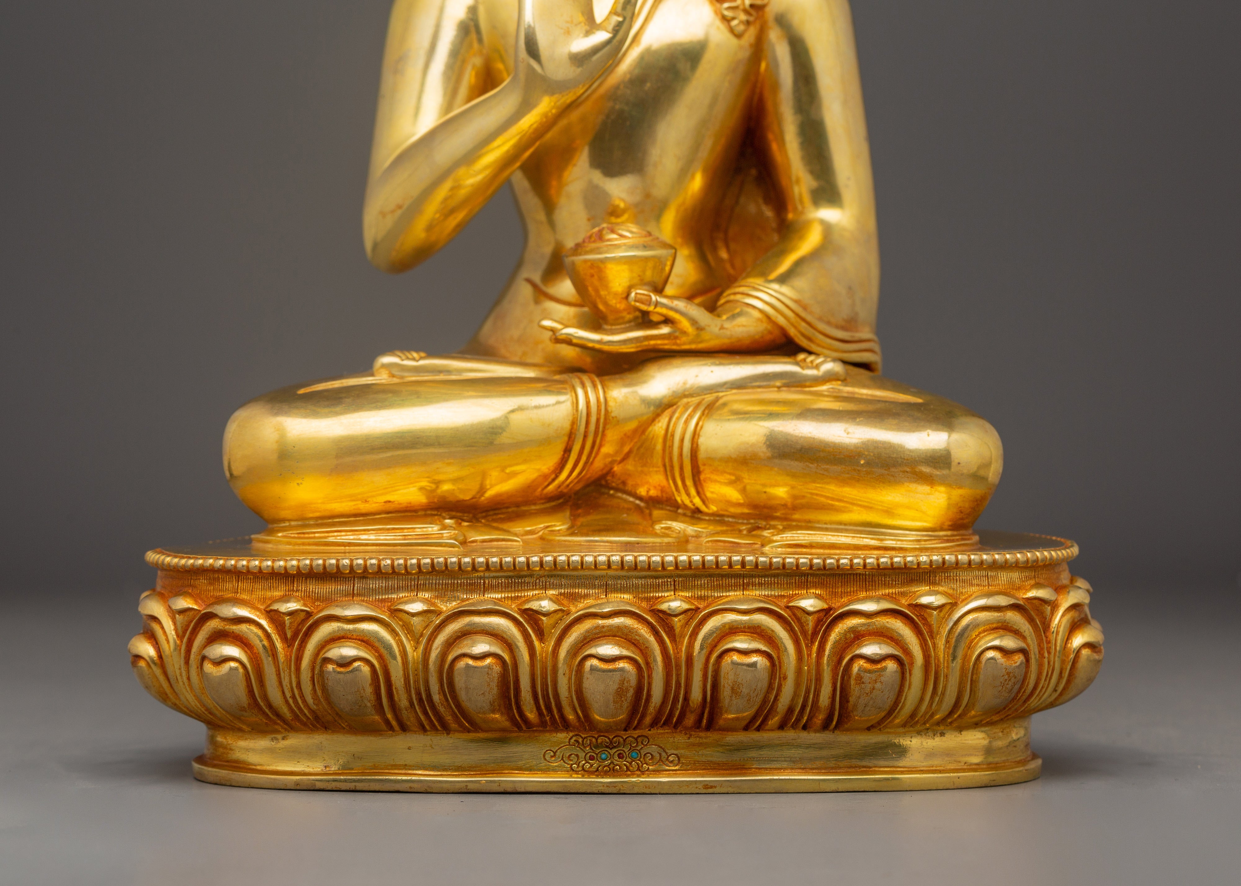 Amoghasiddhi Buddha Statue in 24K Gold | Ideal for Spiritual Practice