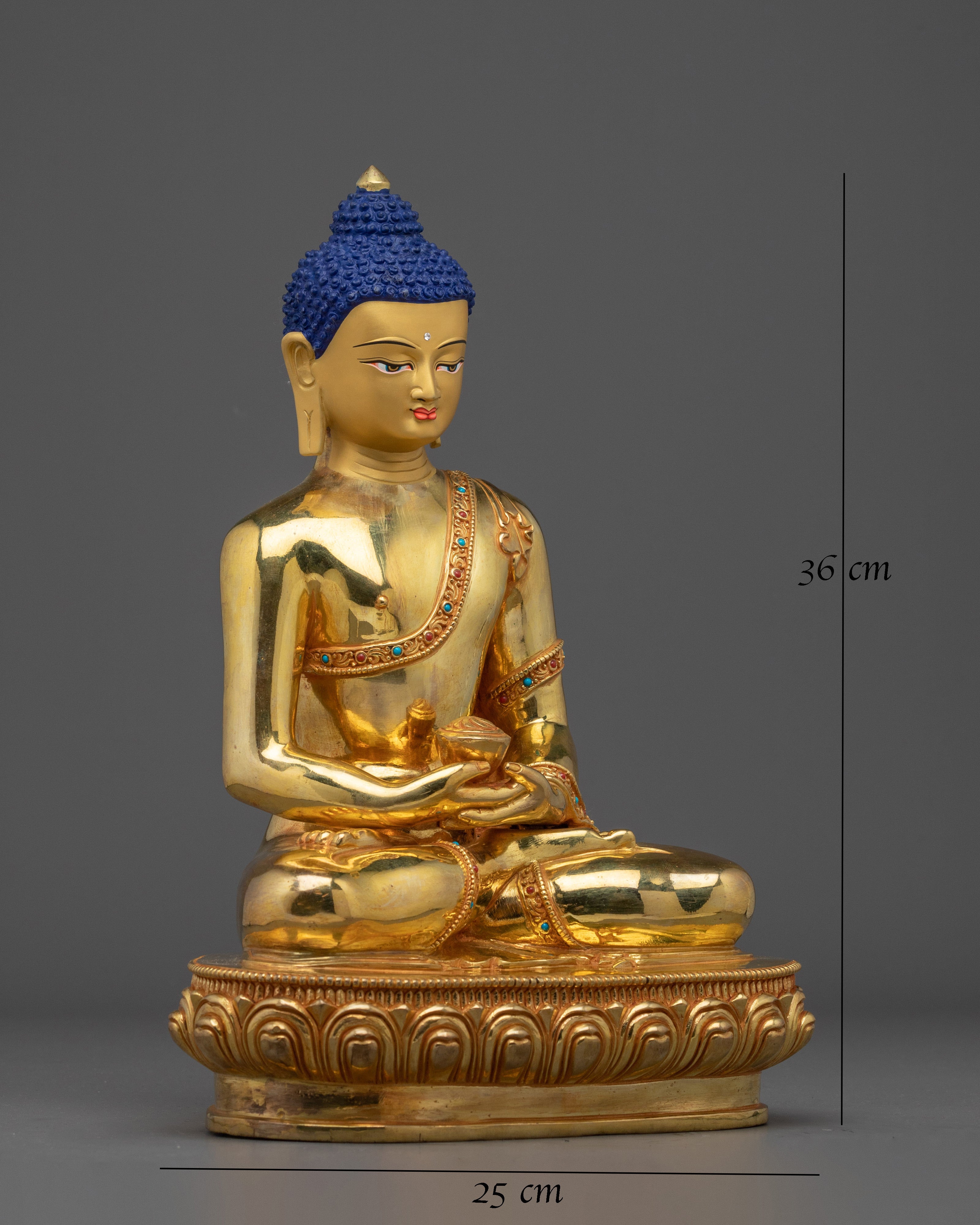 Amitabha Buddha Statue with Gemstones