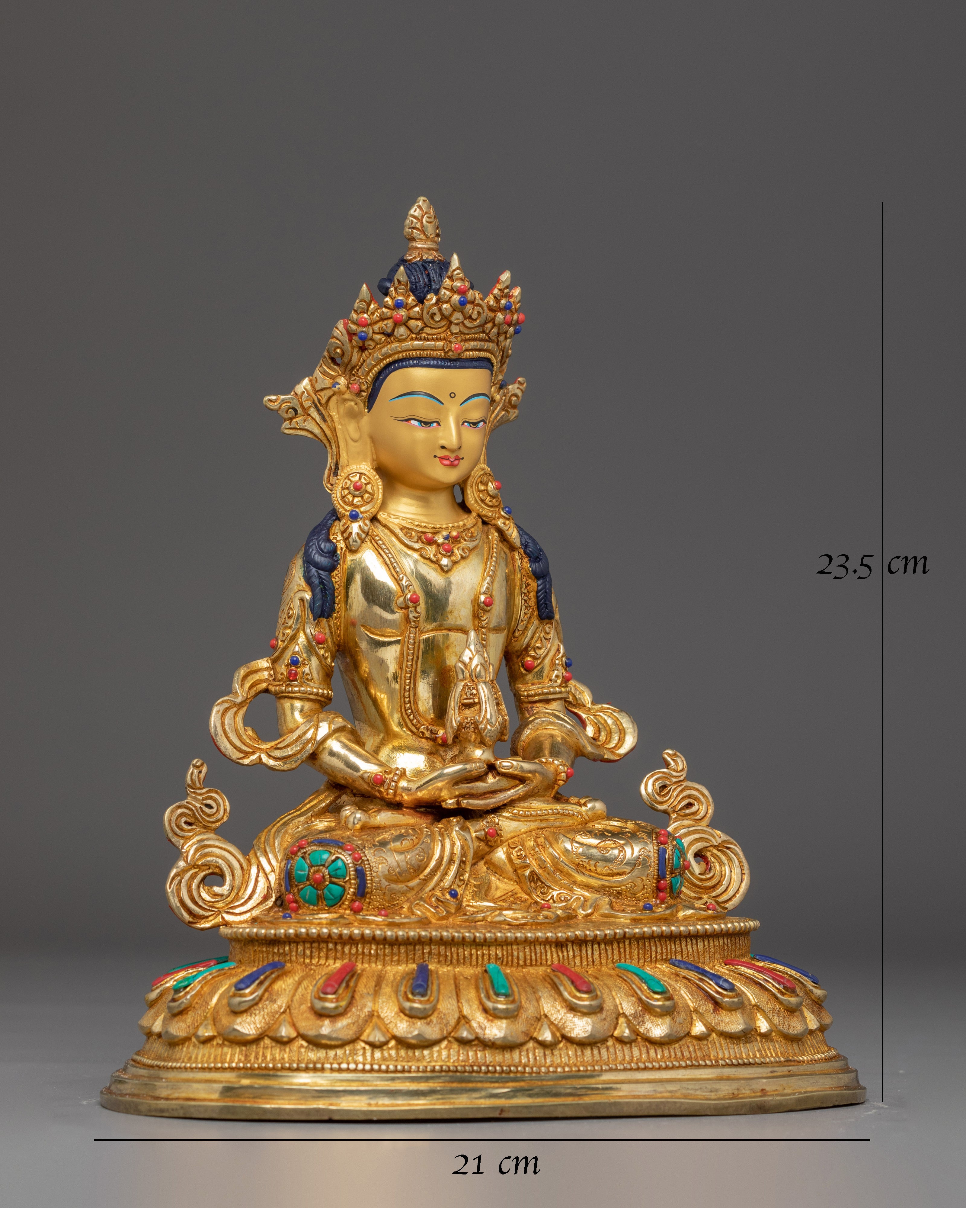 Handmade Golden Amitayus Sculpture