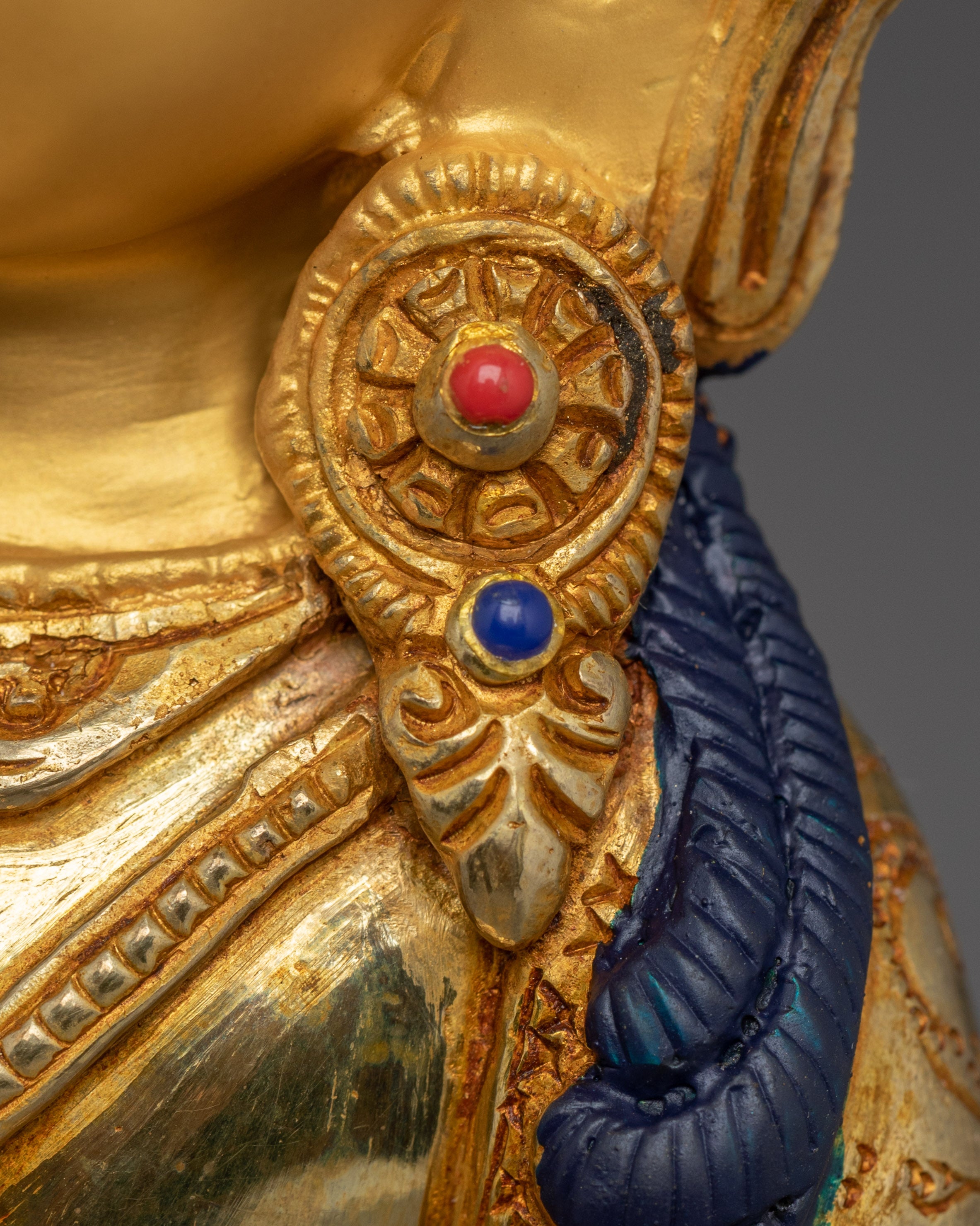 Handmade Golden Amitayus Sculpture | Himalayan Crafted Icon for Healing