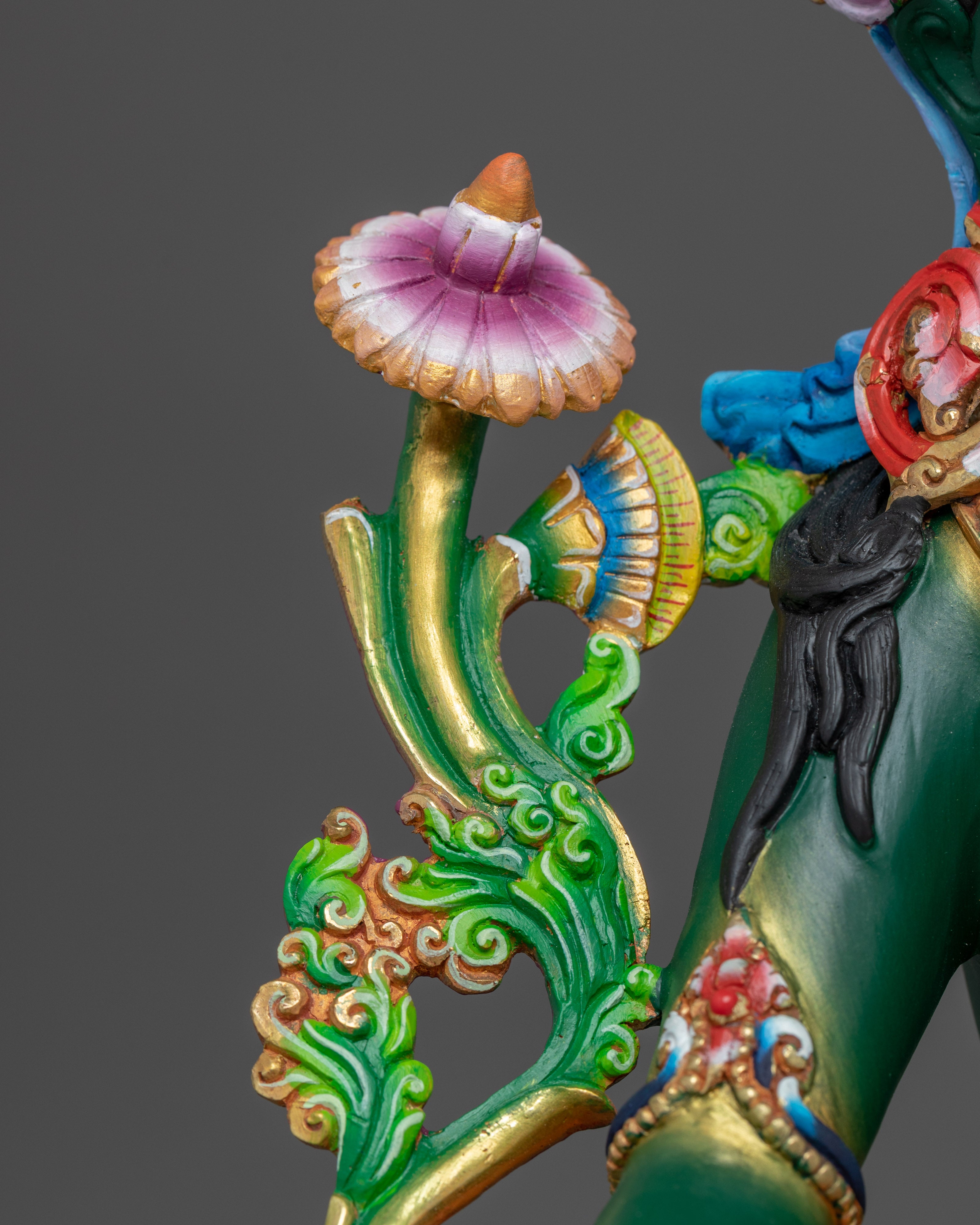 Radiant Colourful Shyama Tara Figurine | Green Tara - Mother of Liberation