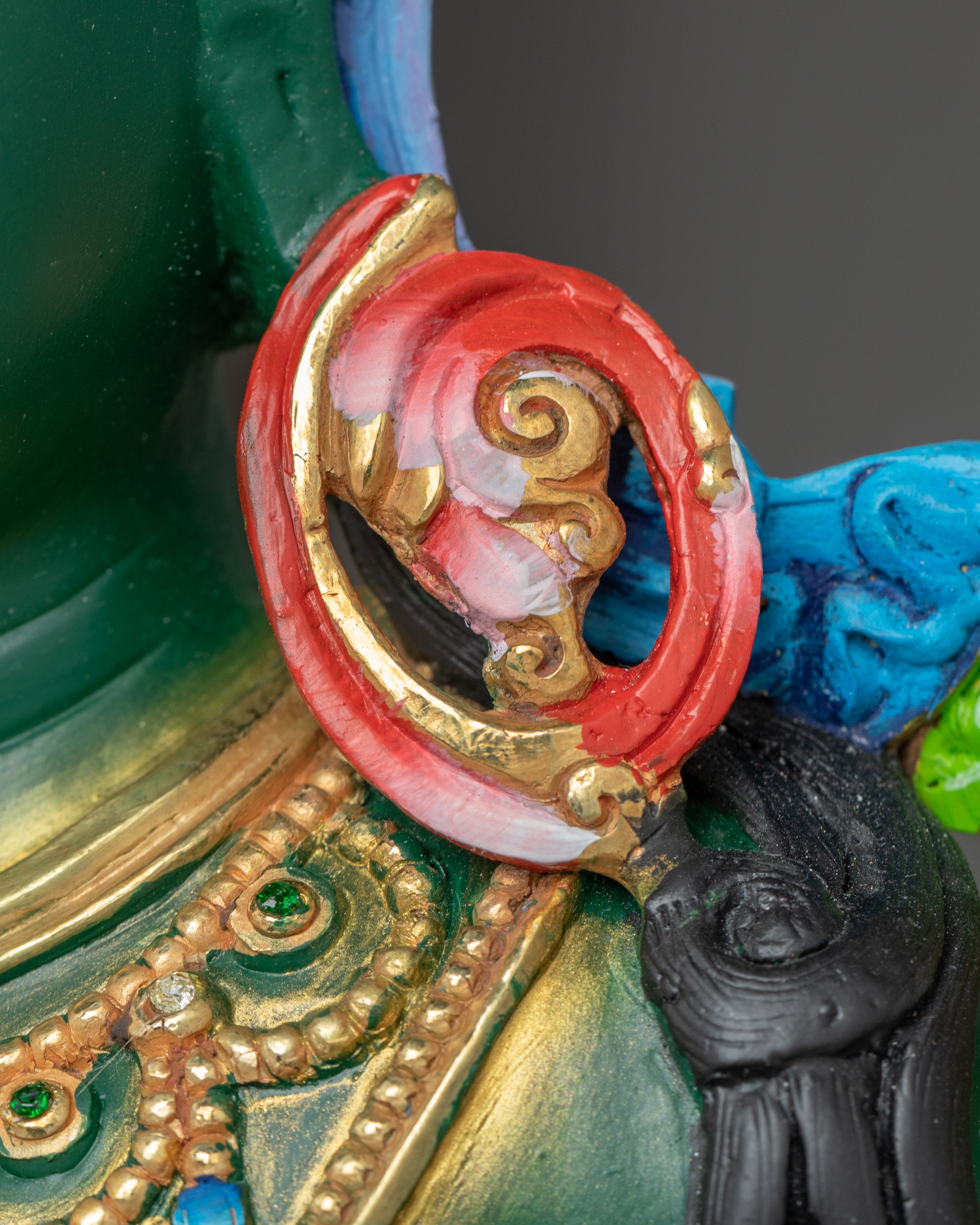 Radiant Colourful Shyama Tara Figurine | Green Tara - Mother of Liberation