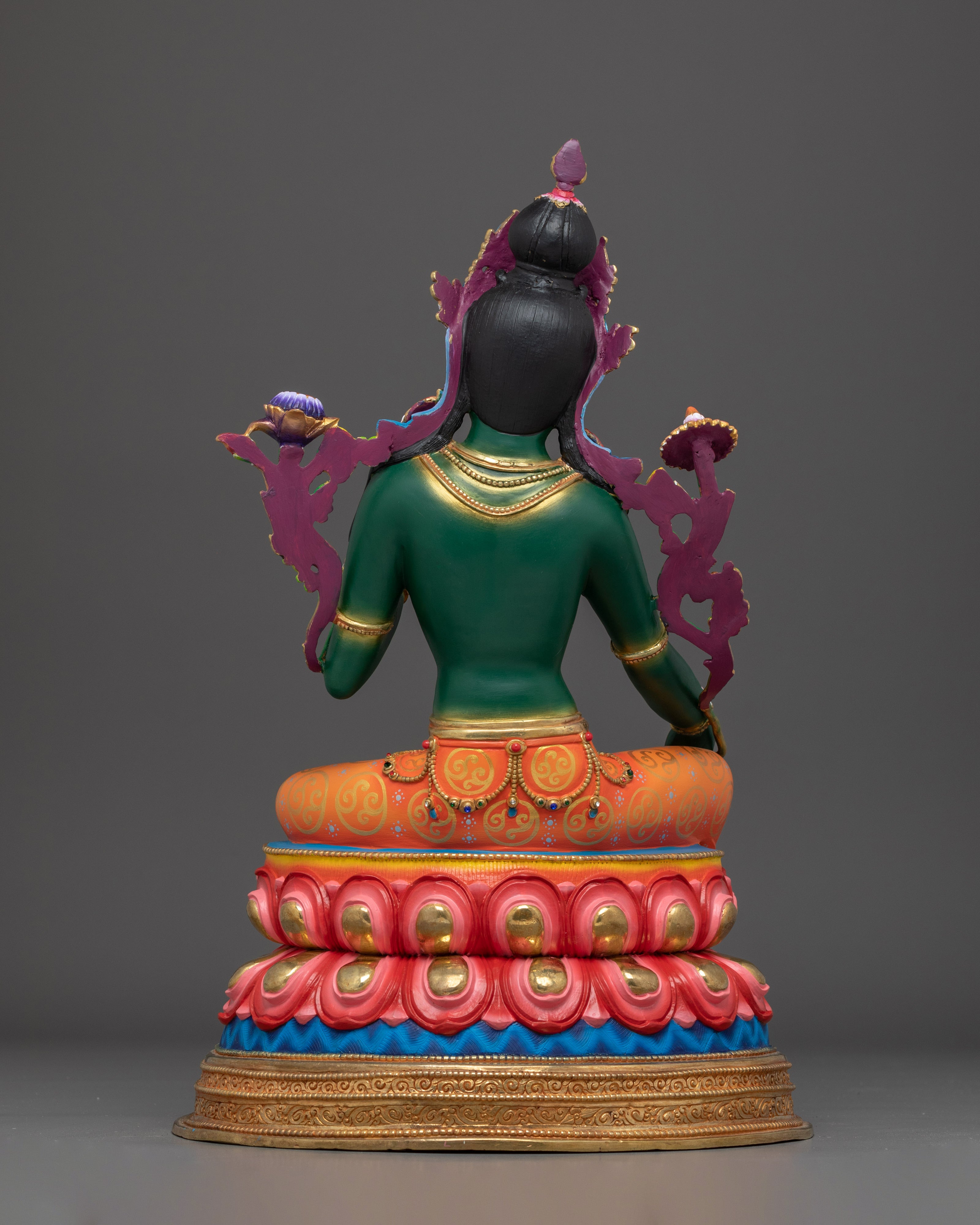 Radiant Colourful Shyama Tara Figurine | Green Tara - Mother of Liberation