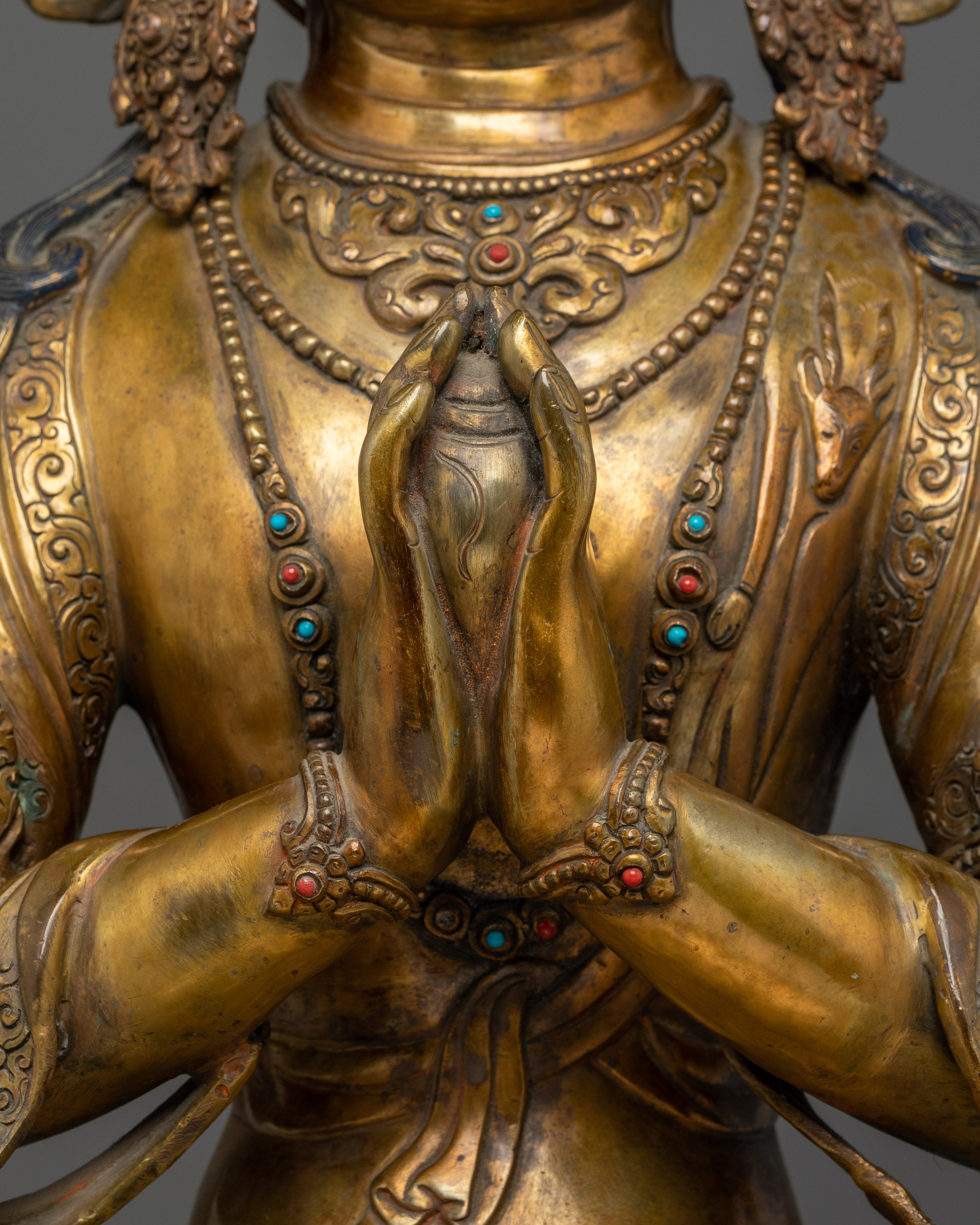 Chenrezig Buddhist Art for Spiritual Altars | Buddhist Altar Deity Sculpture