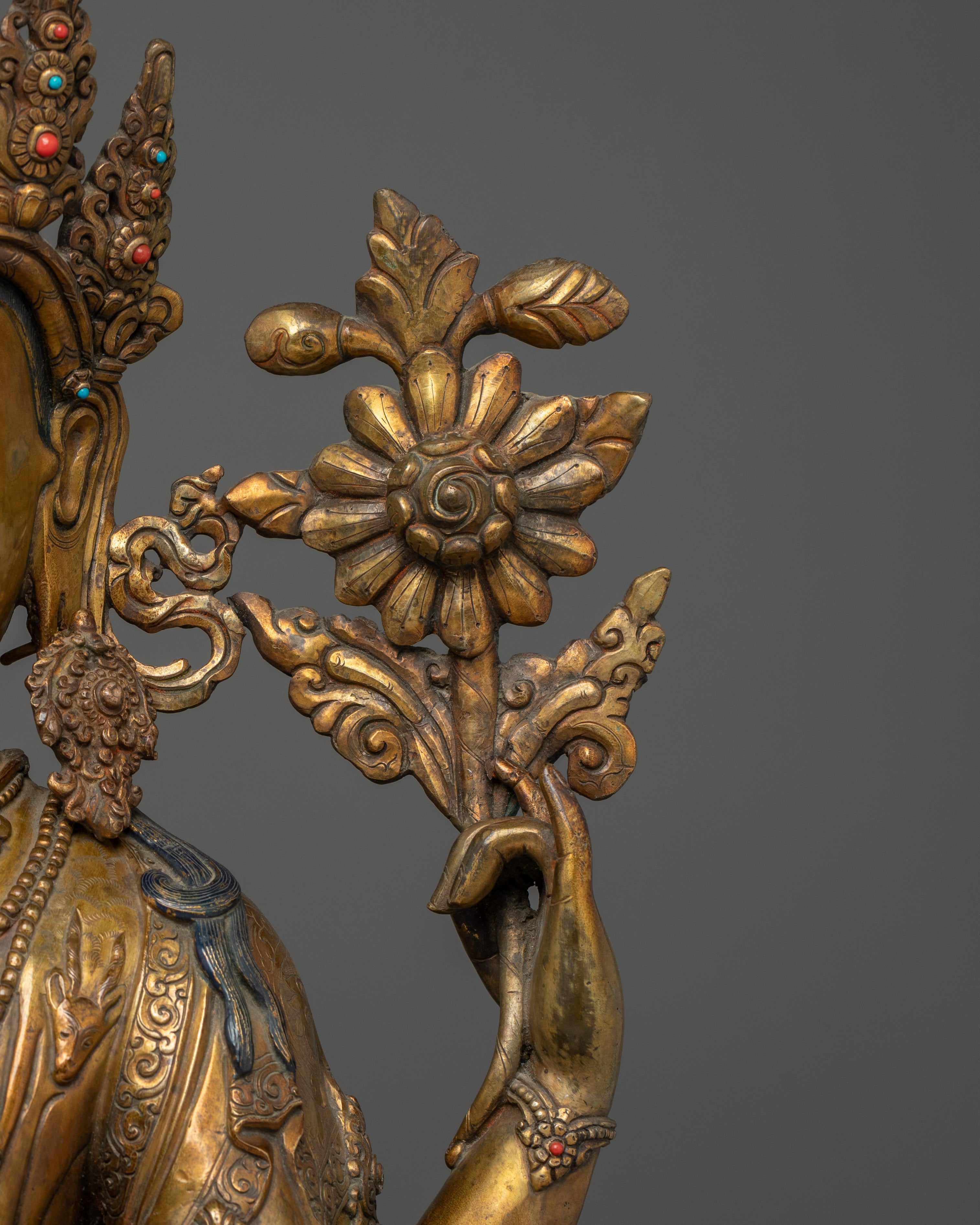 Chenrezig Buddhist Art for Spiritual Altars | Buddhist Altar Deity Sculpture