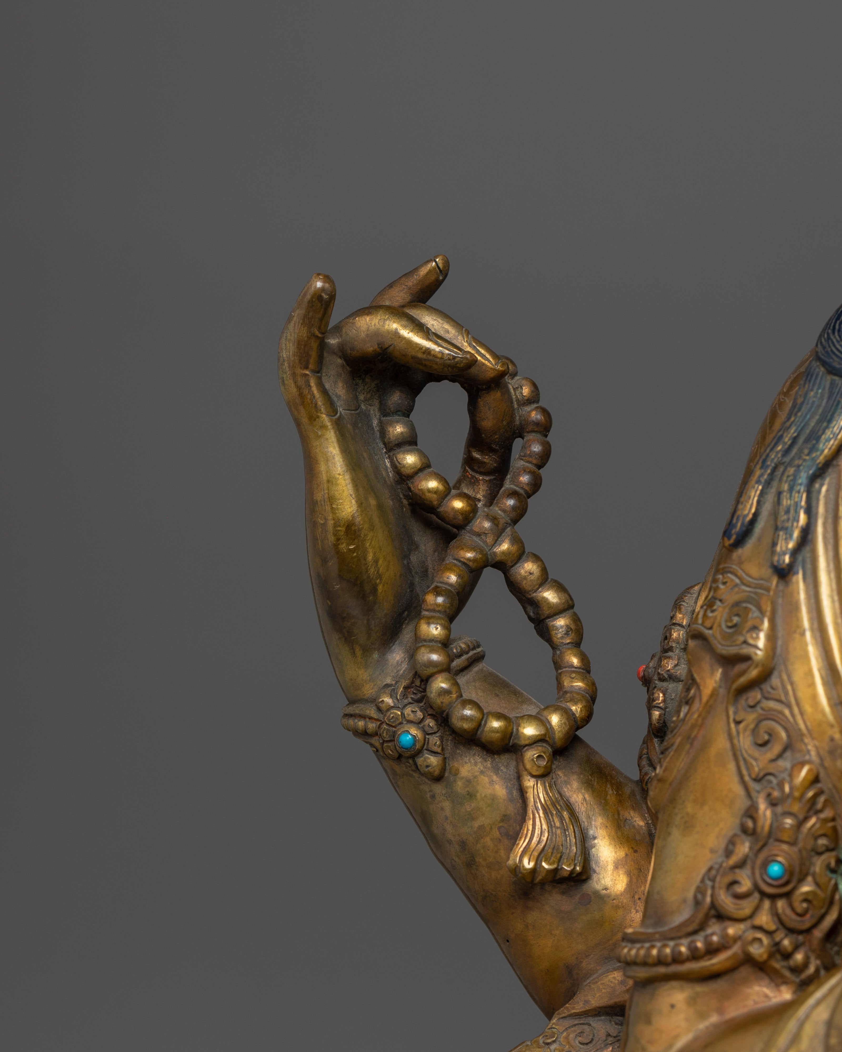 Chenrezig Buddhist Art for Spiritual Altars | Buddhist Altar Deity Sculpture