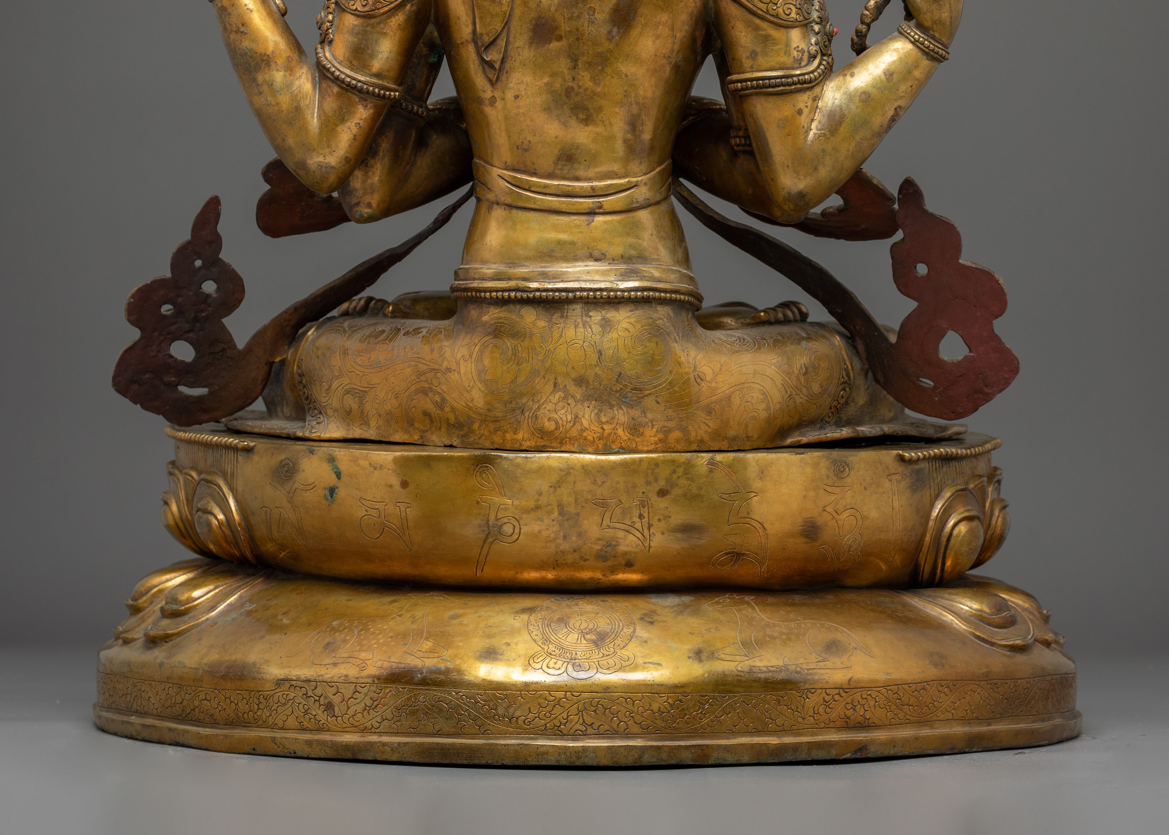 Chenrezig Buddhist Art for Spiritual Altars | Buddhist Altar Deity Sculpture