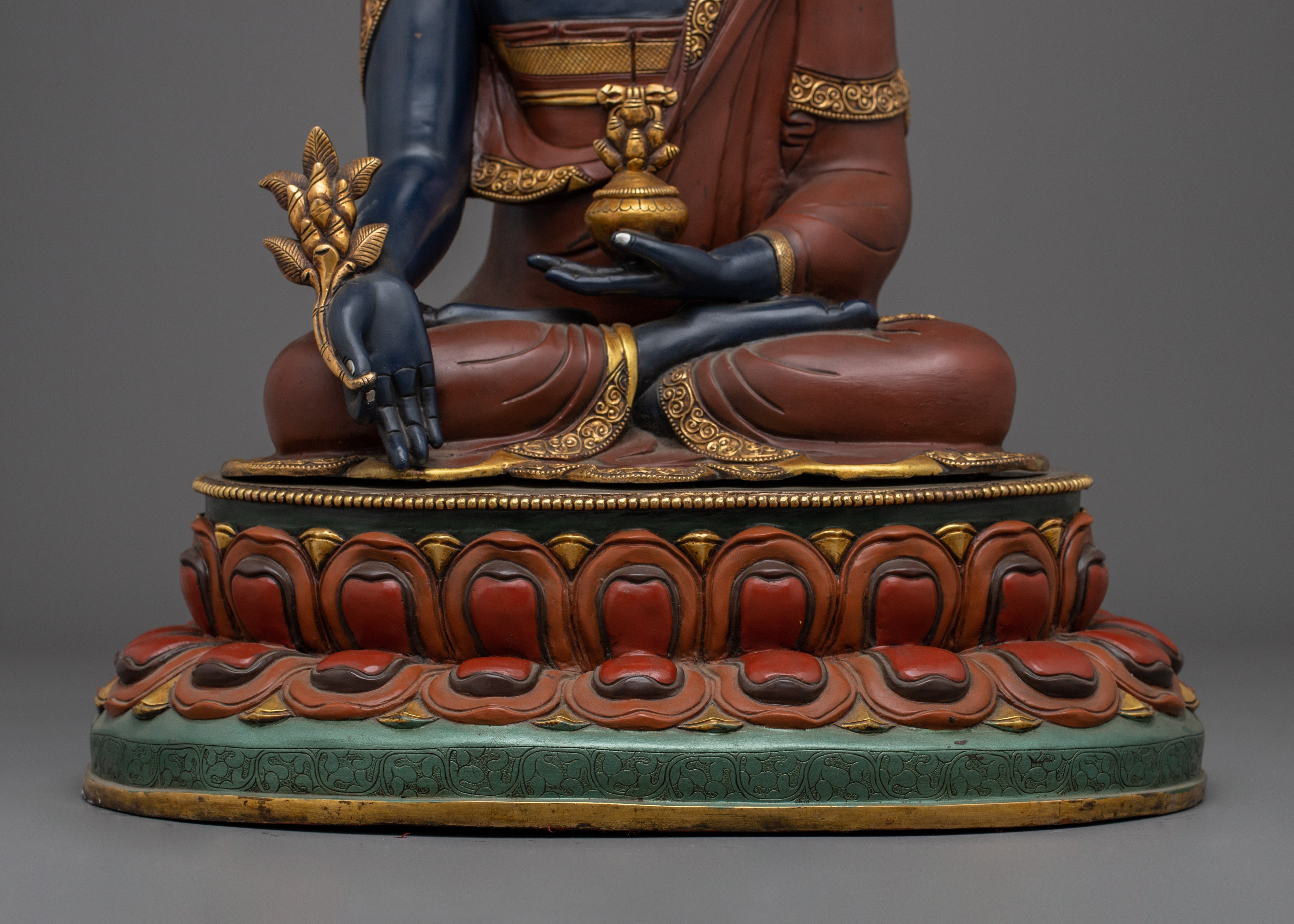 Medicine Buddha Enlighten Healing Figurine | Symbol of wellness and Enlightenment