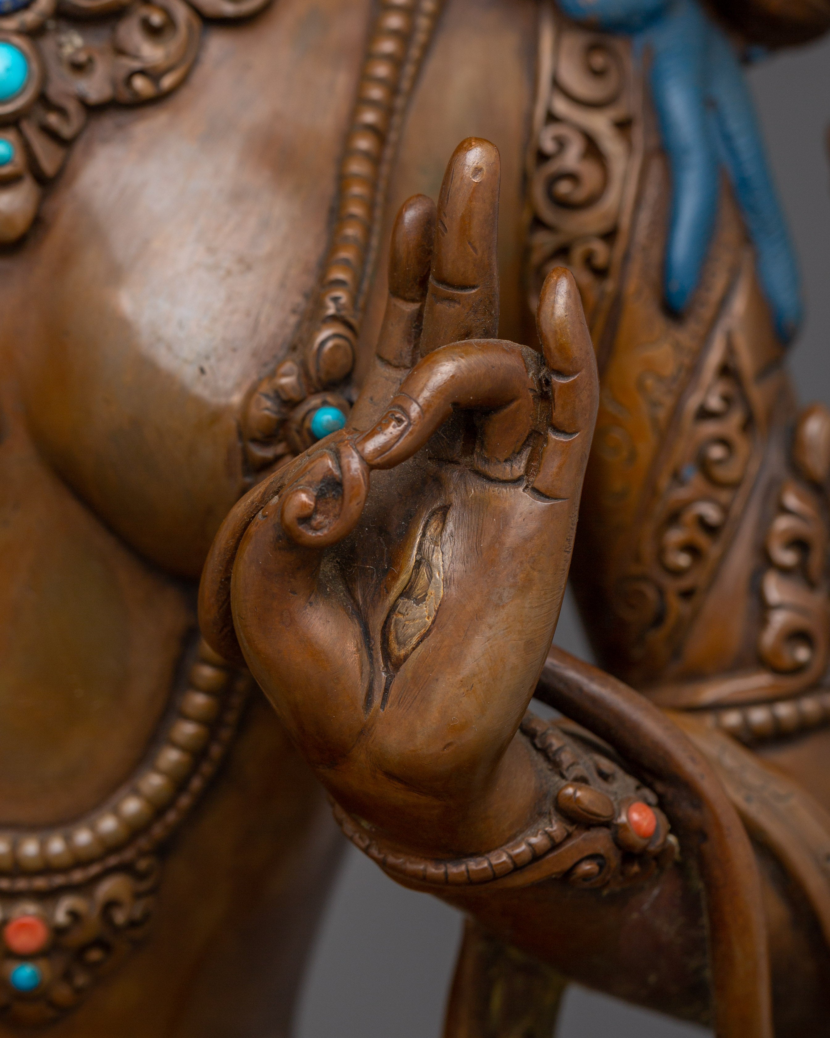 Oxidized White Tara Statue: Buddhist Healing Goddess