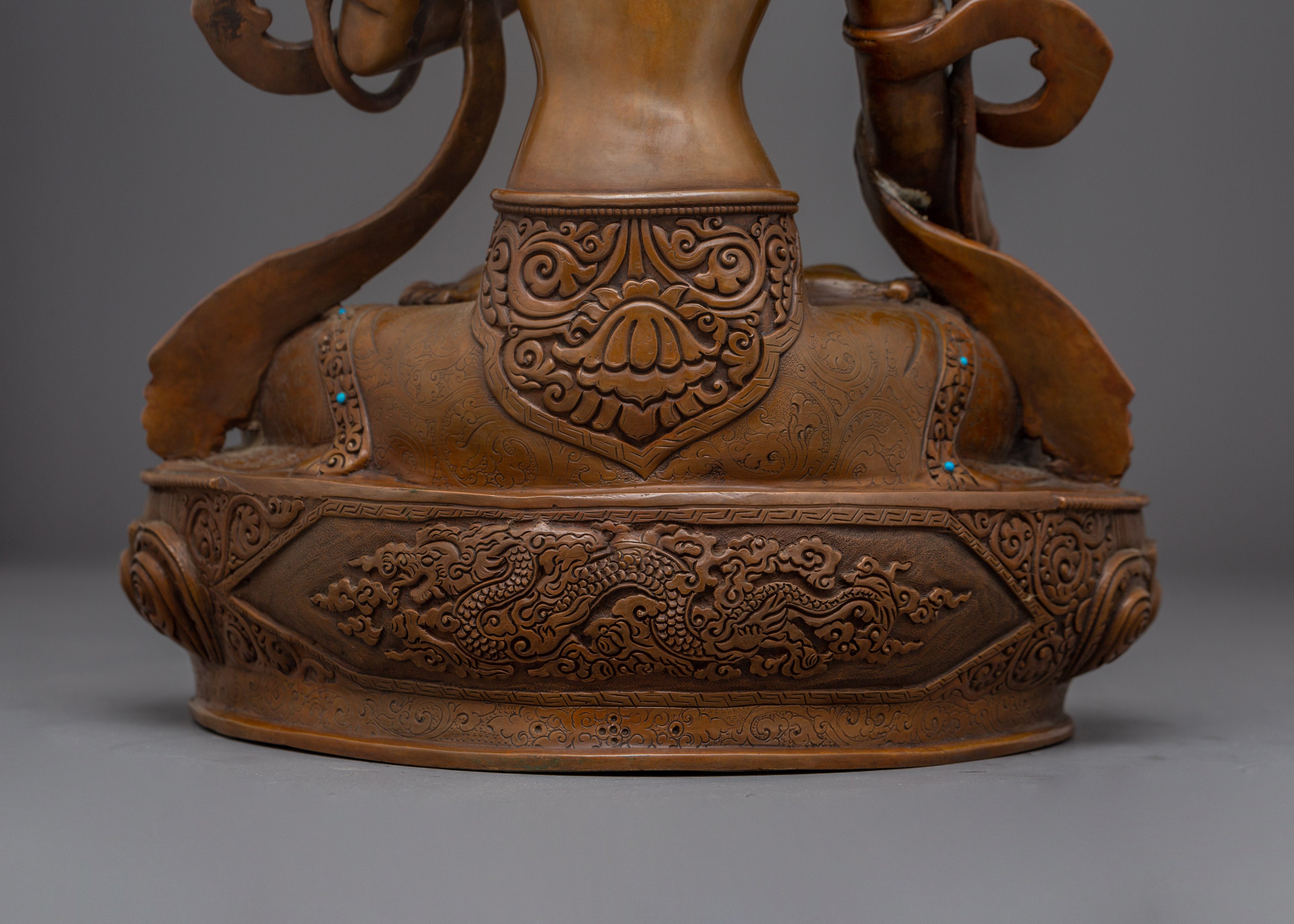 Oxidized White Tara Statue: Buddhist Healing Goddess