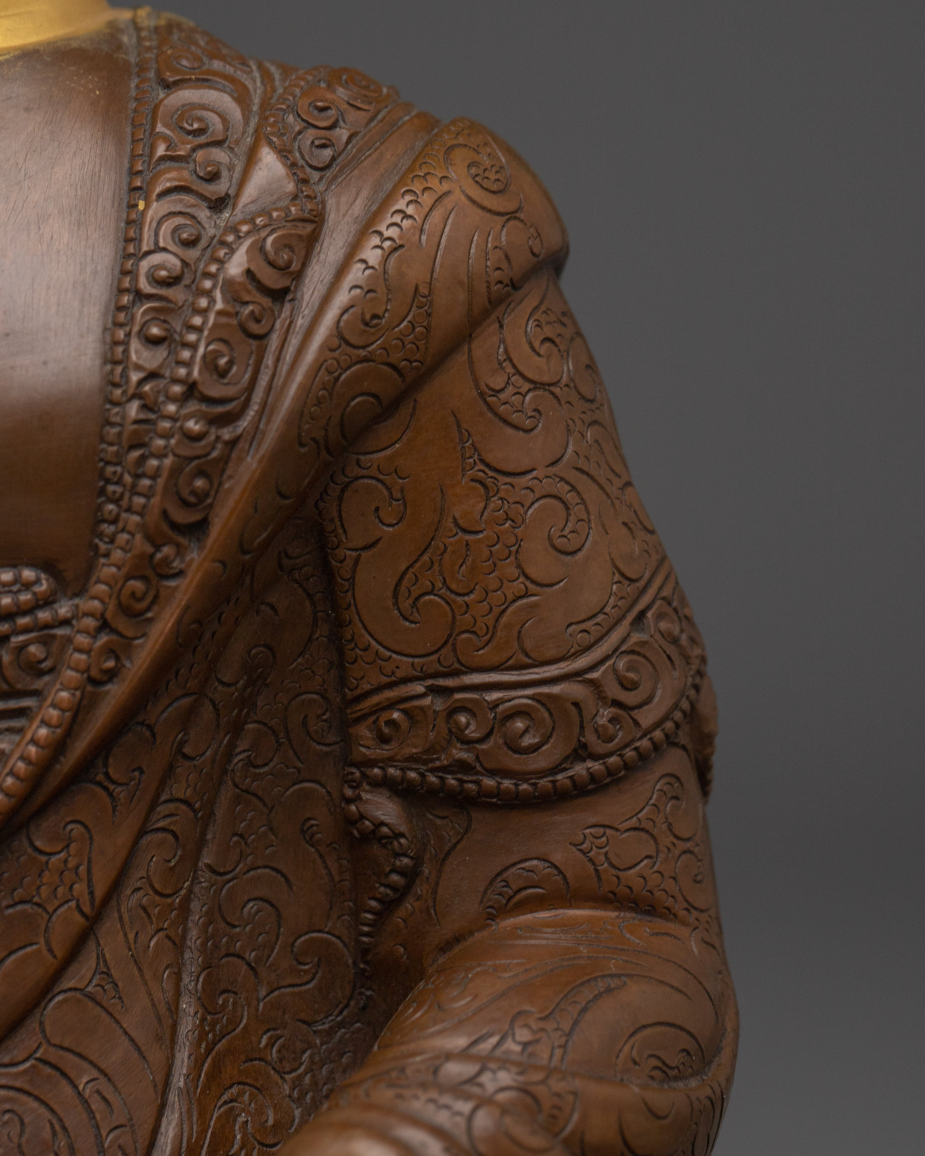 Oxidized Copper Figurine of Medicine Buddha | Himalayan Bhaisajyaguru Artwork