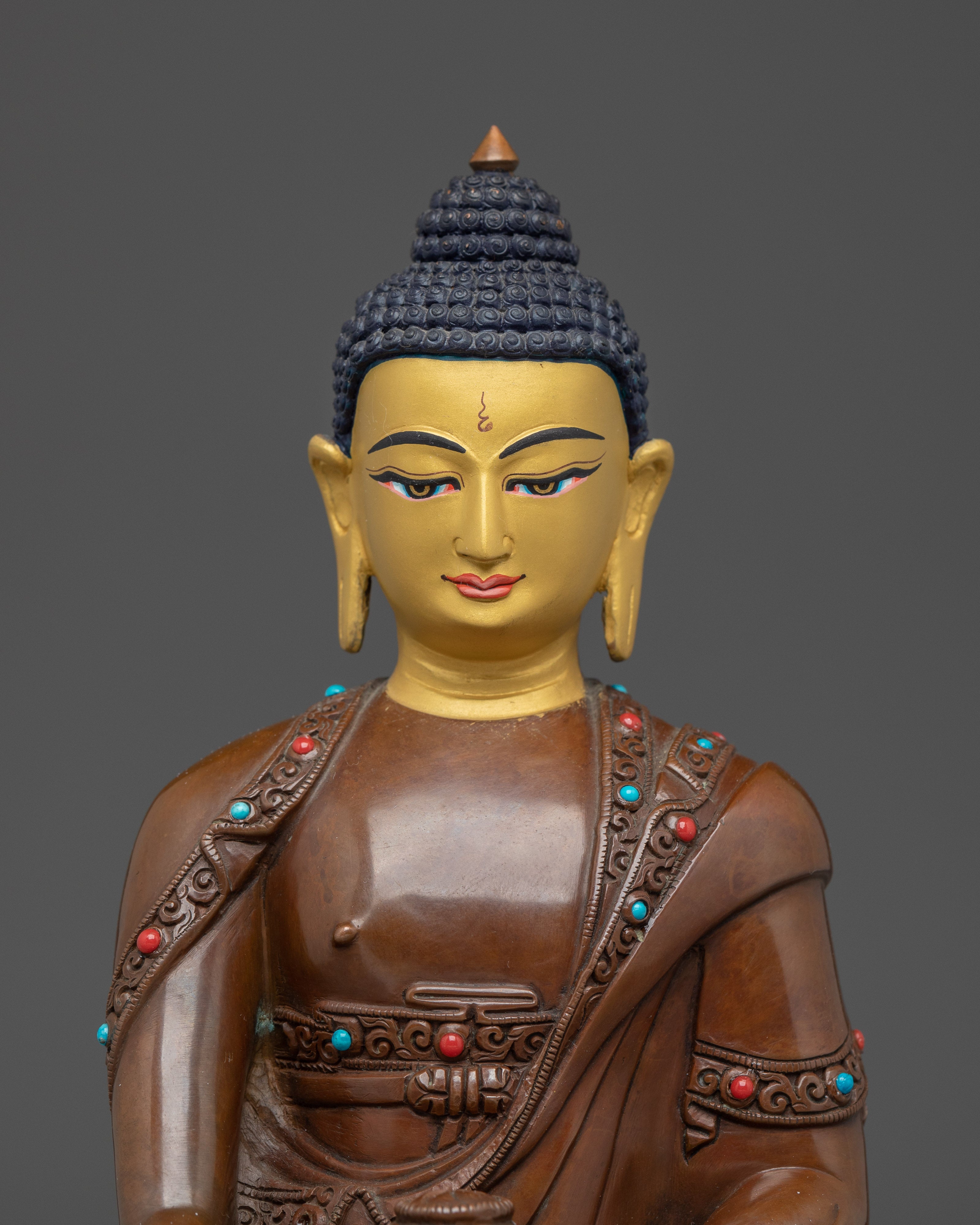 Shakyamuni, Peaceful Meditation Buddha | Himalayan Nepali Artwork