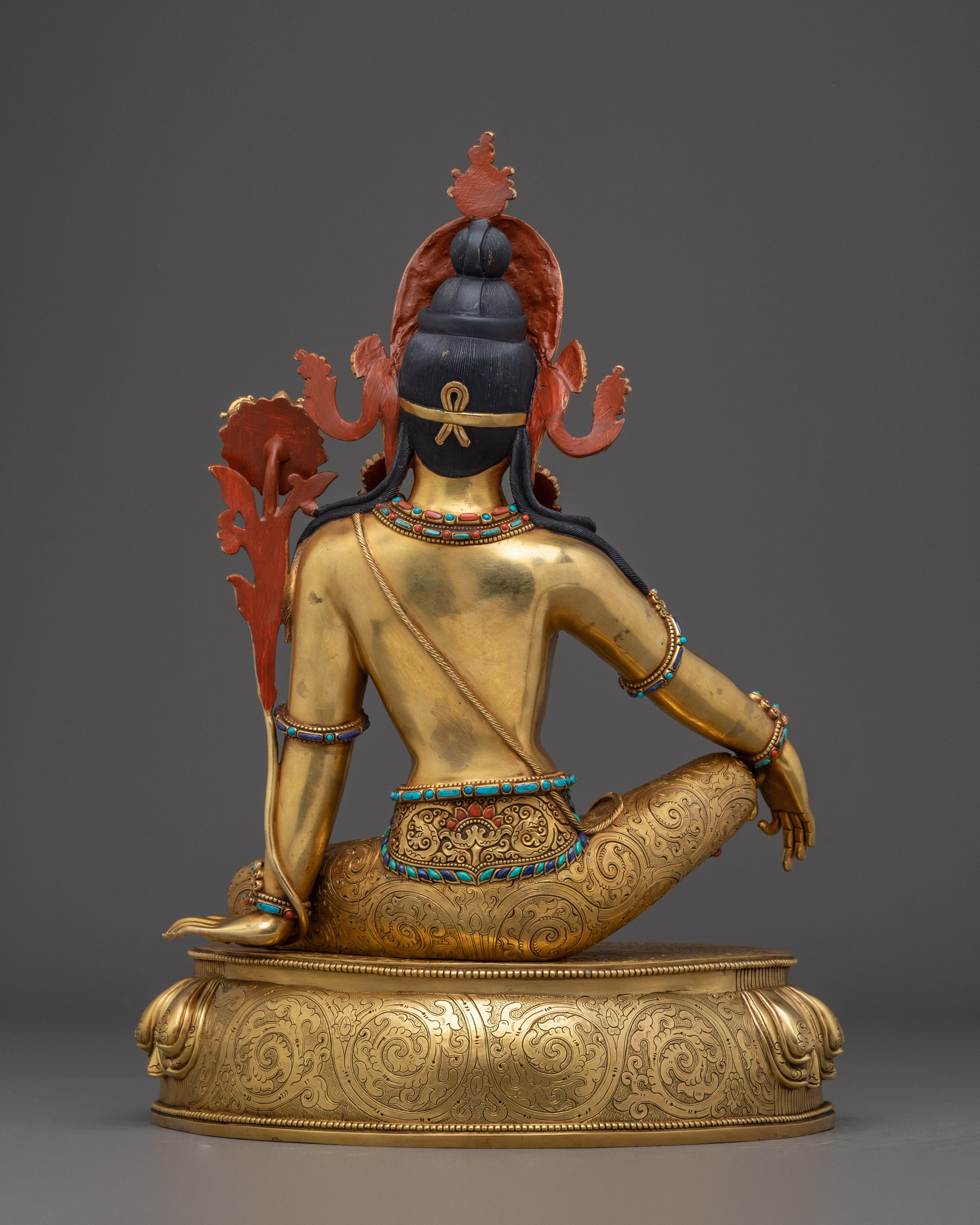 Himalayan Indra Statue | Nepali Gold Gilded Artwork
