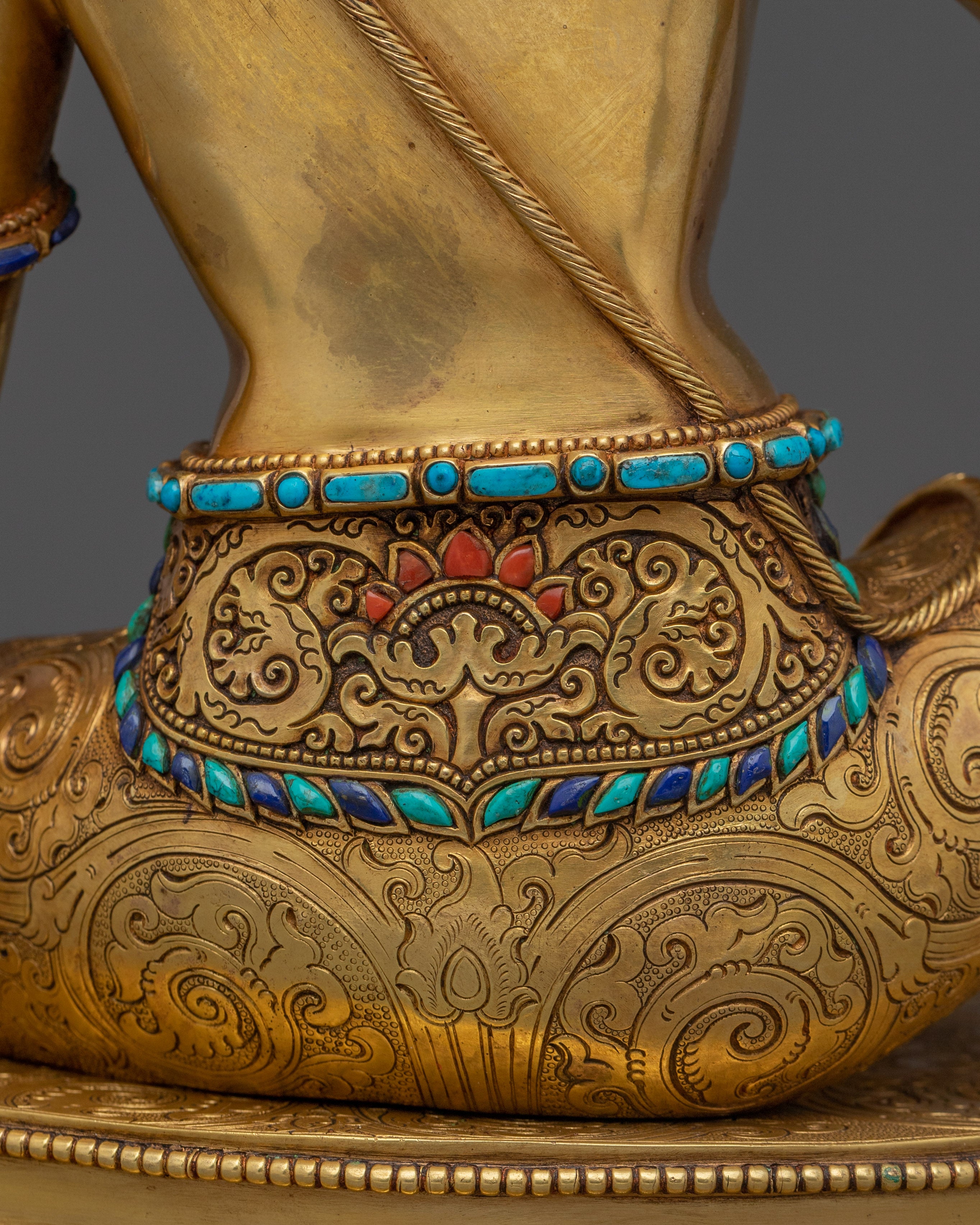 Himalayan Indra Statue | Nepali Gold Gilded Artwork