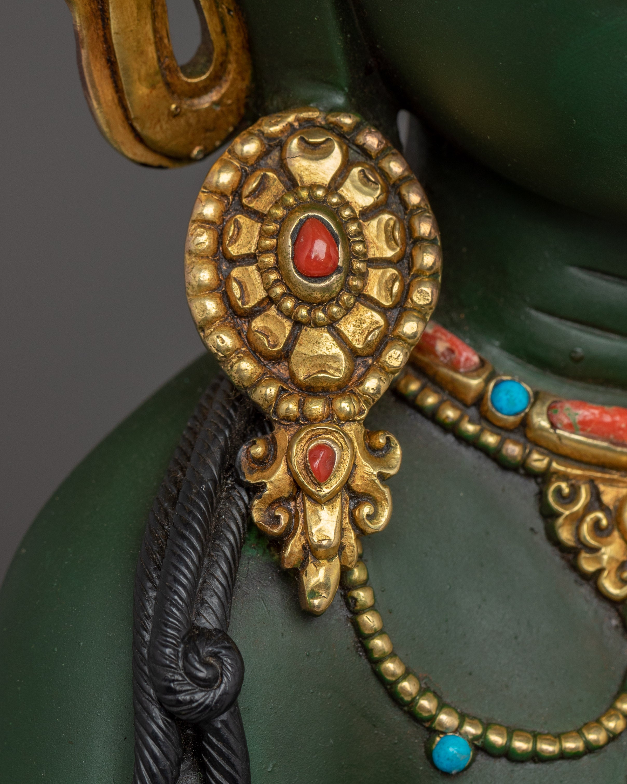 Green Tara, Lotus Light of Courage | Nepali Crafted Icon