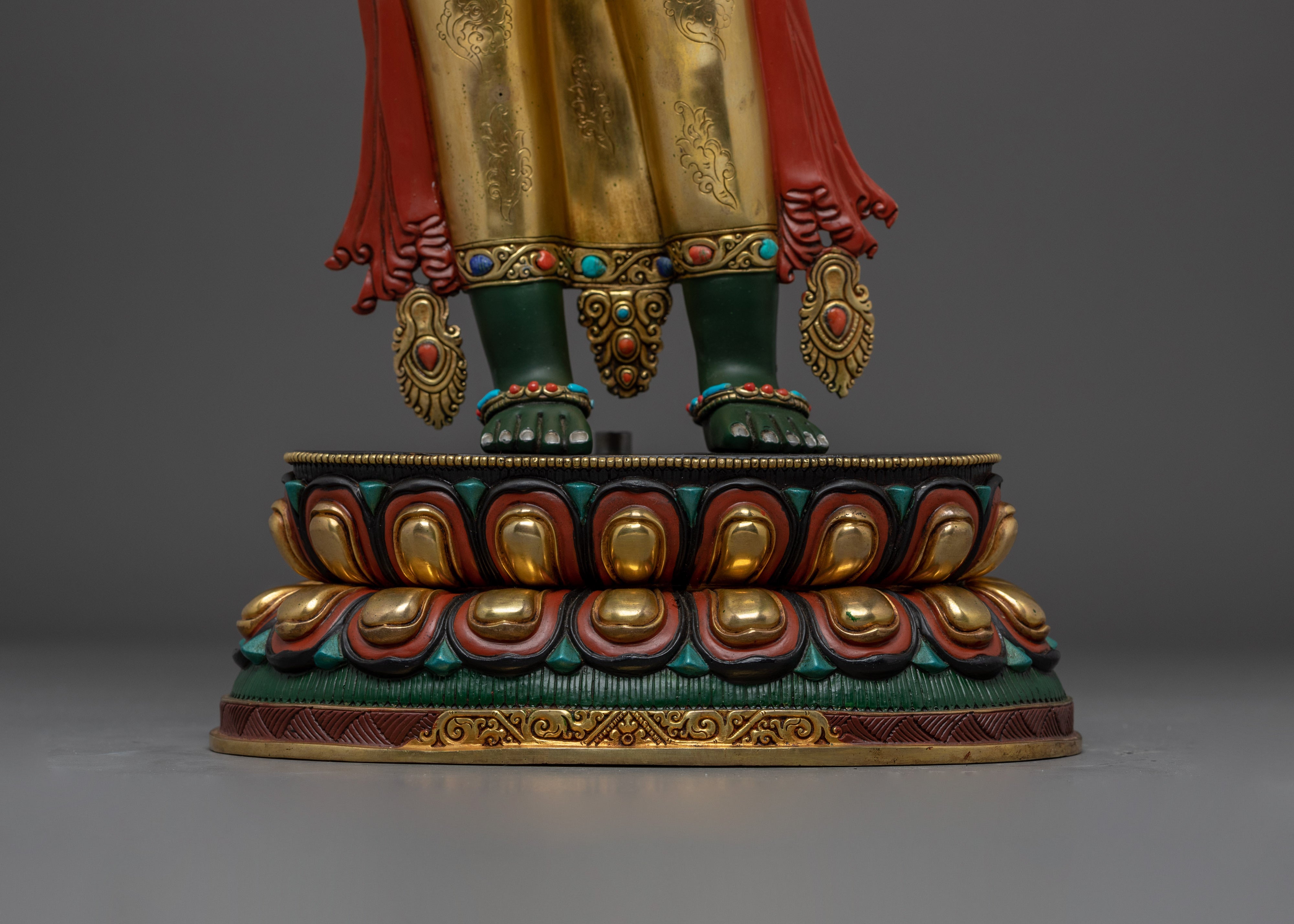 Green Tara, Lotus Light of Courage | Nepali Crafted Icon