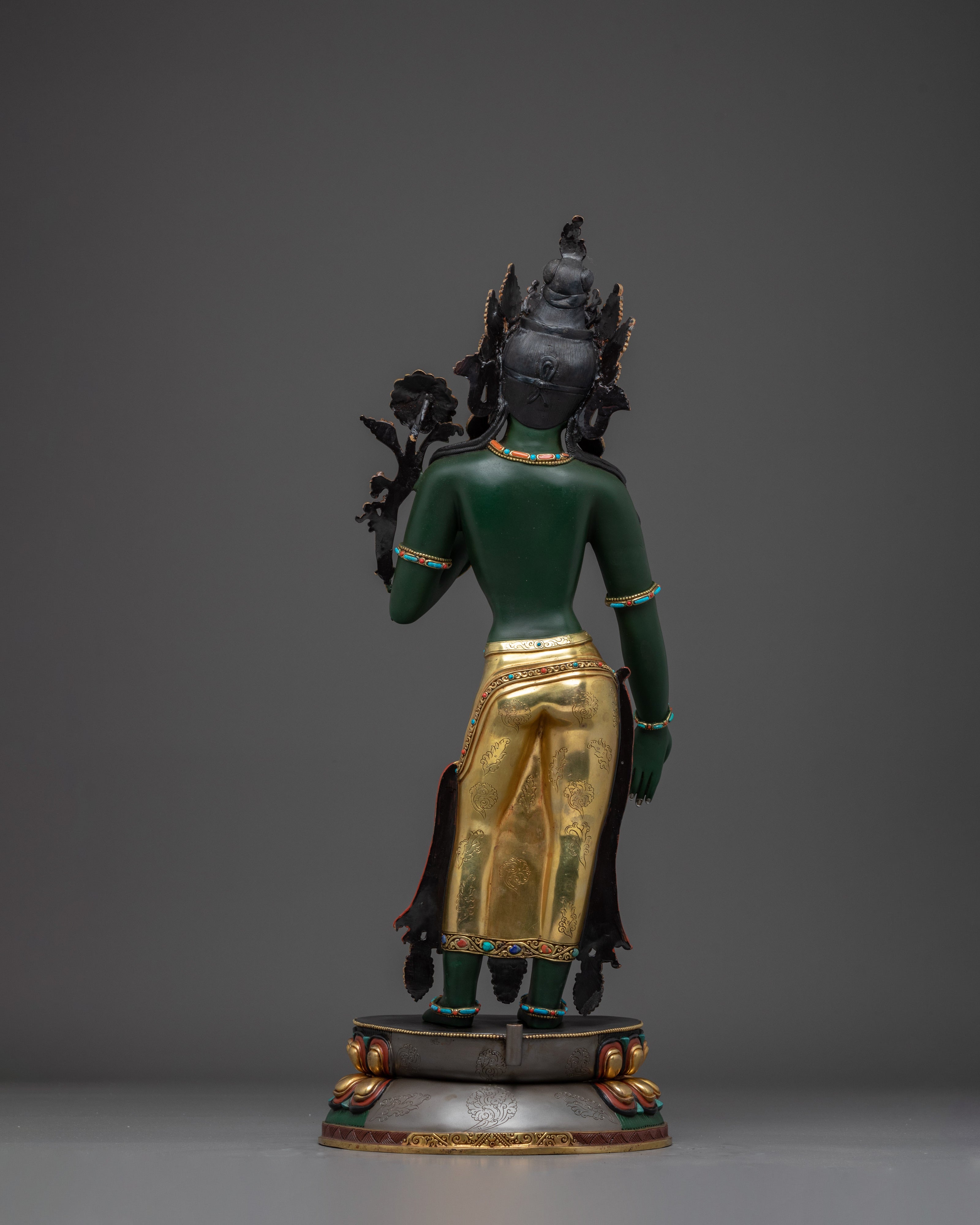 Green Tara, Lotus Light of Courage | Nepali Crafted Icon