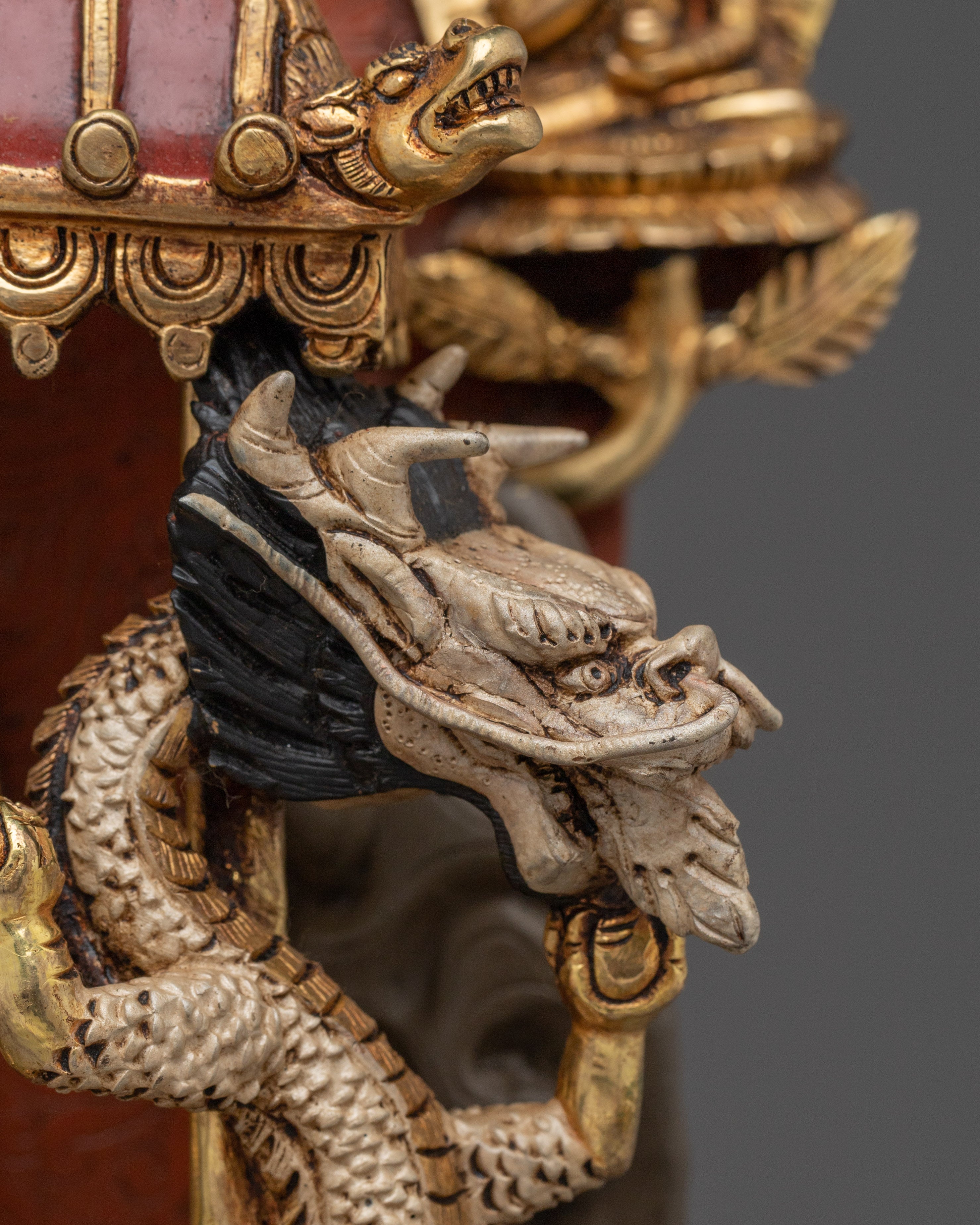 Himalayan Medicine Buddha Statue | Nepali Handcrafted Gold Icon