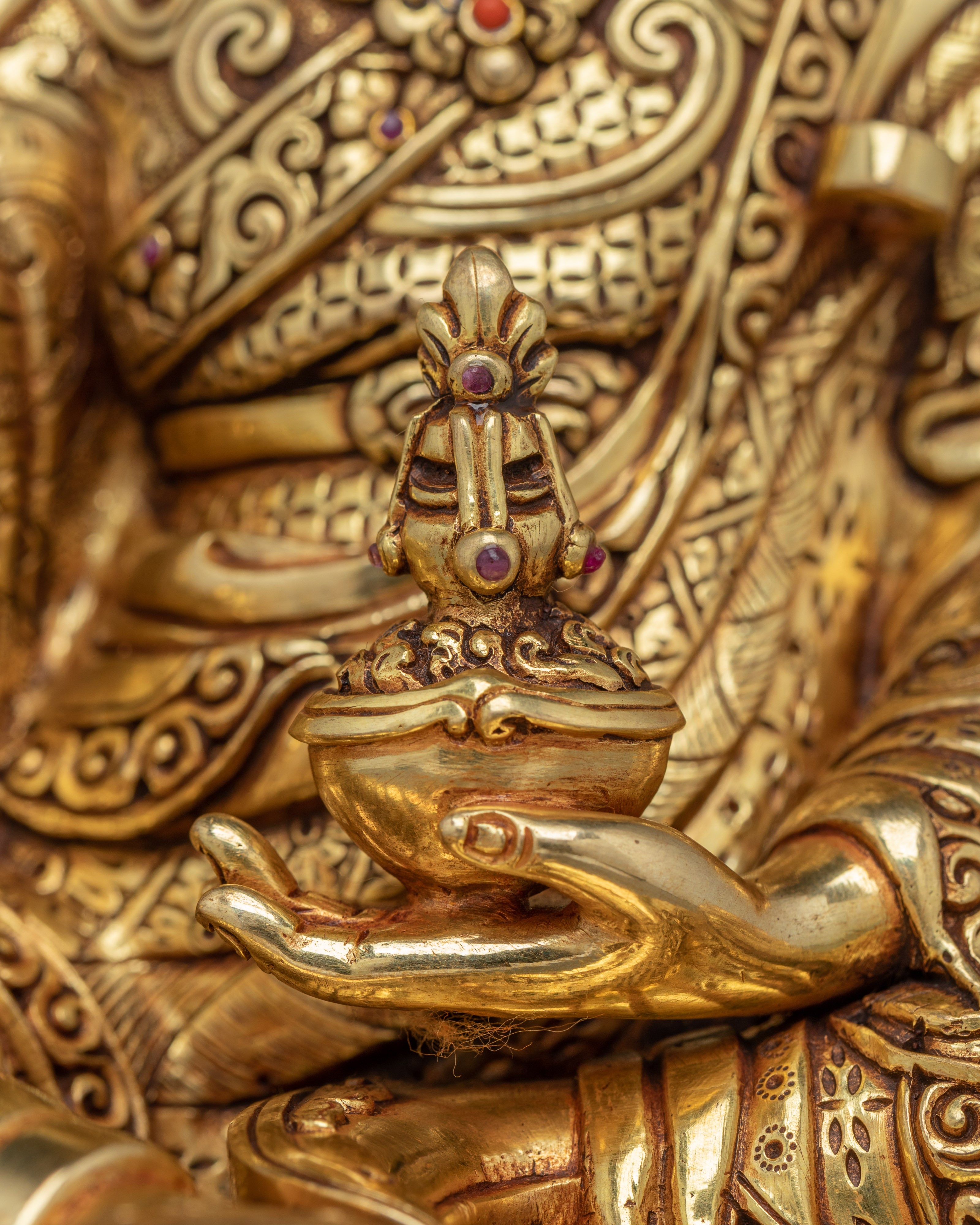 Meditation Idol Guru Rinpoche Artwork | Handmade Nepali Statue
