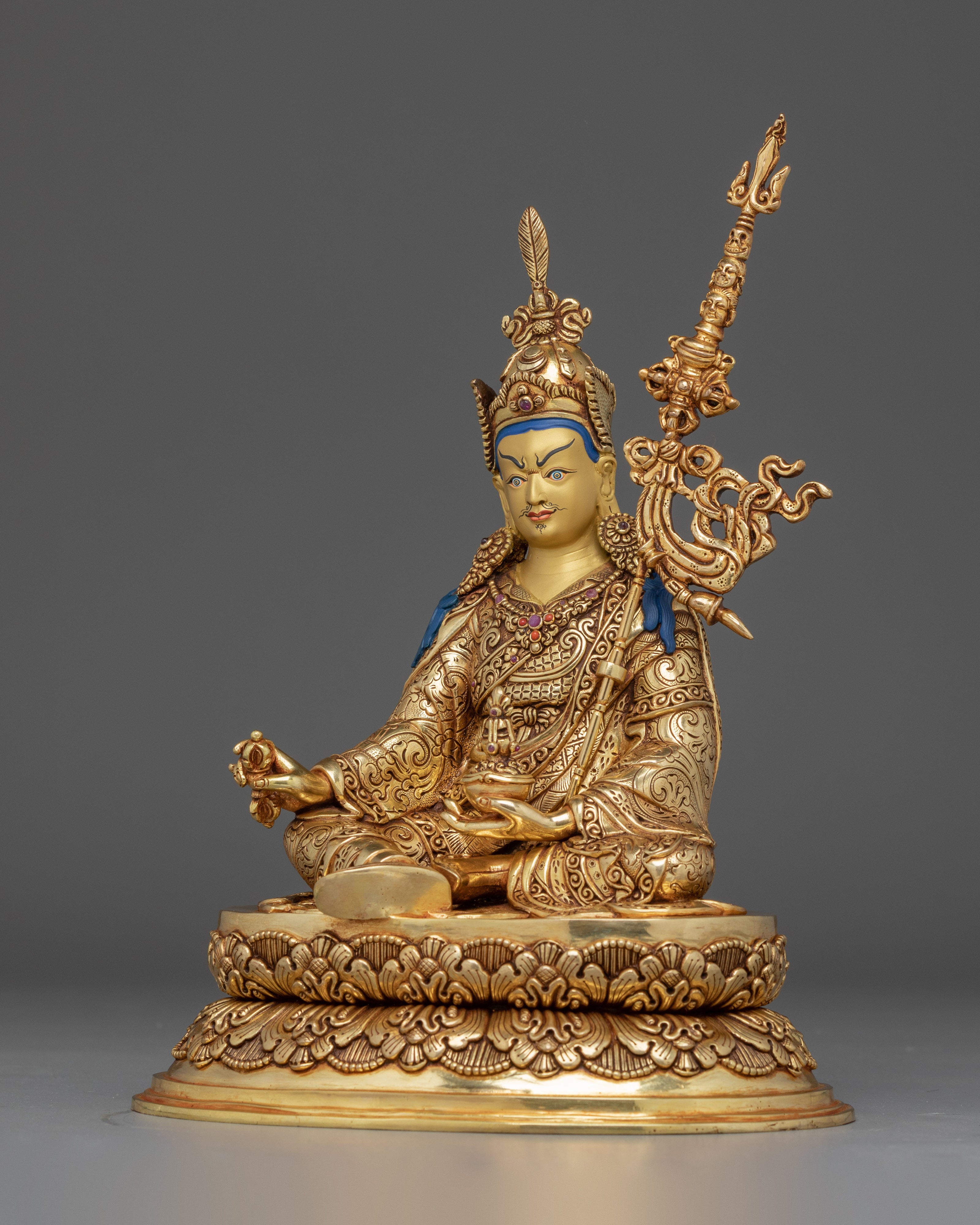 Meditation Idol Guru Rinpoche Artwork | Handmade Nepali Statue