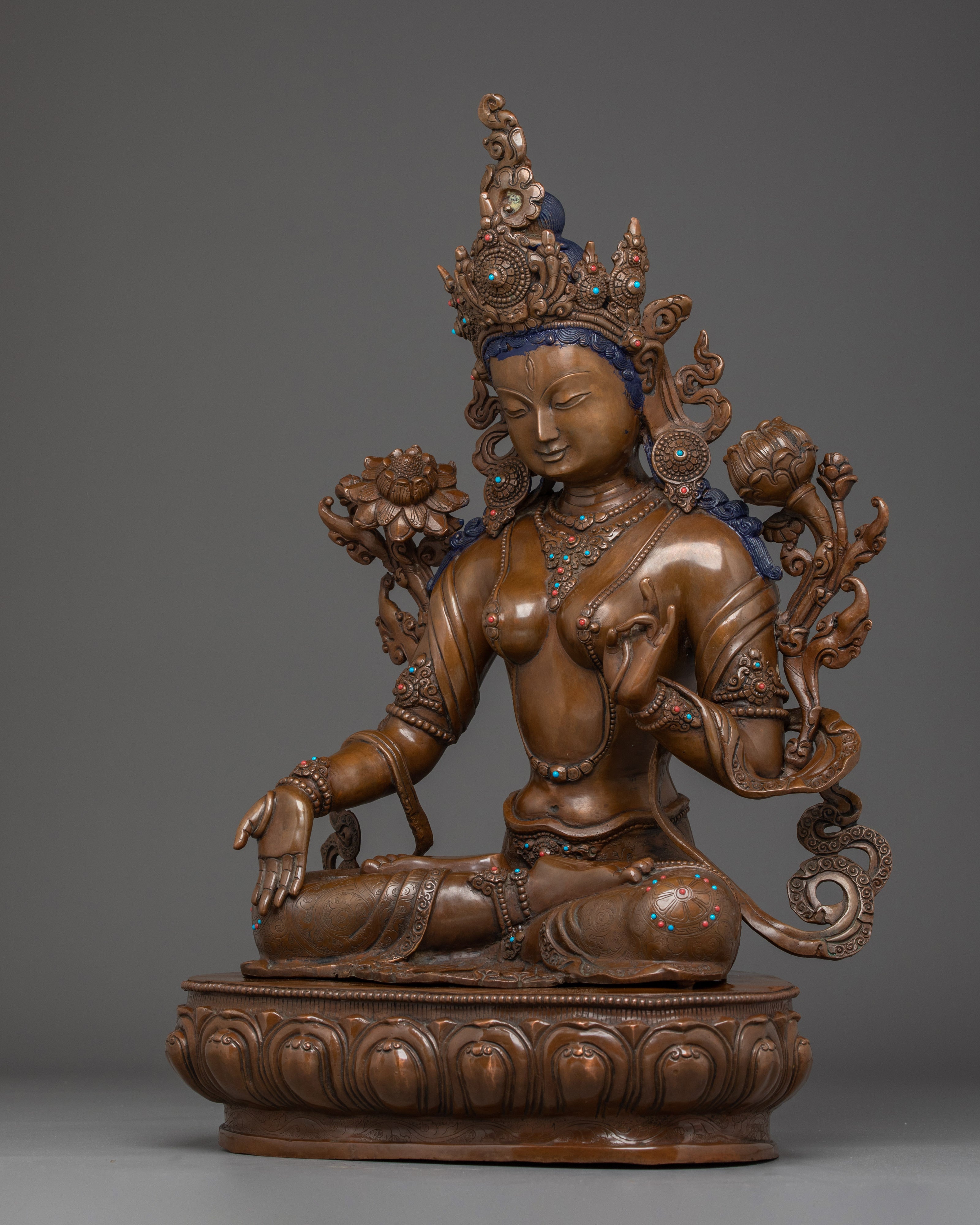 White Tara, Peaceful Artwork | Handcrafted Nepali Icon for Meditation