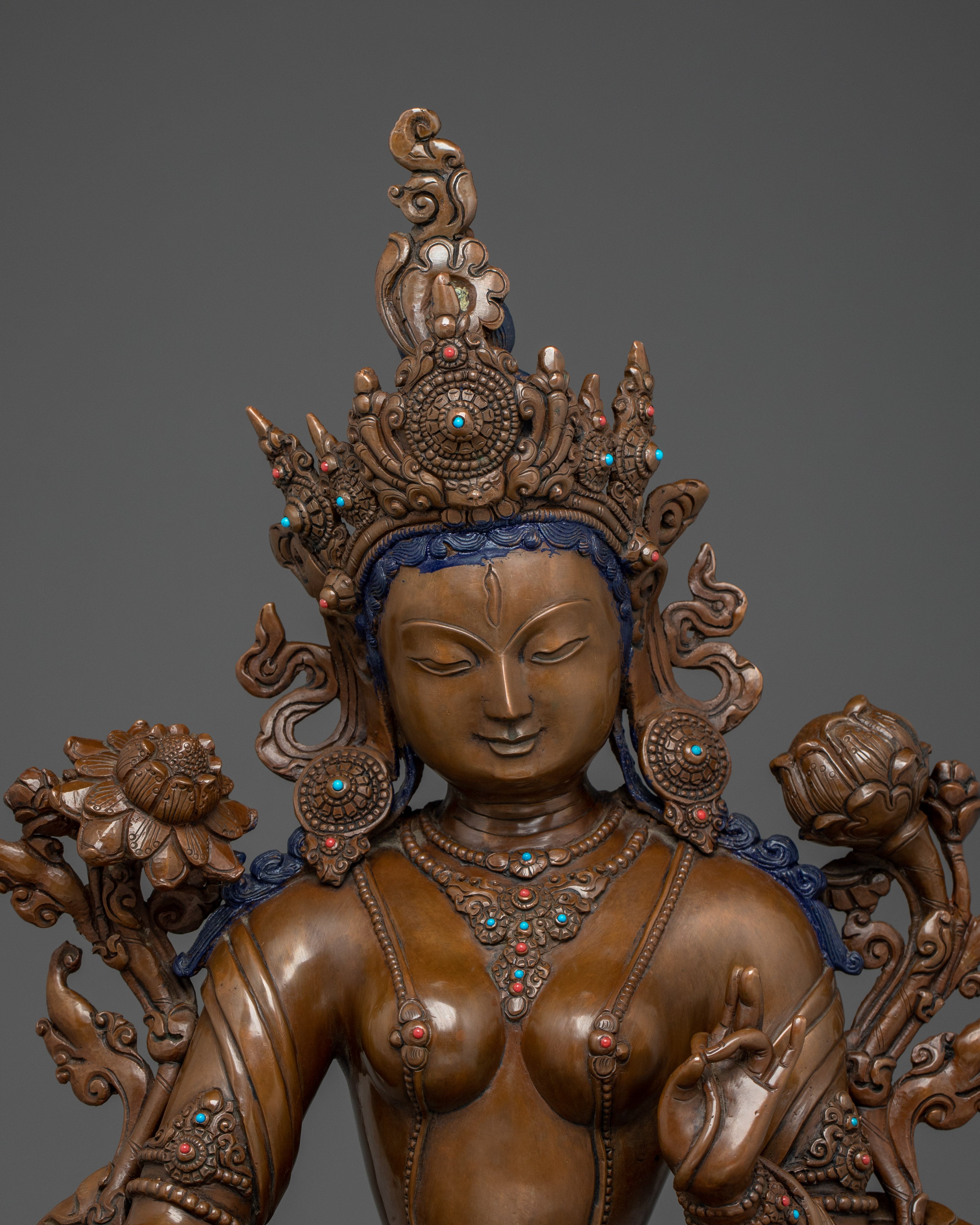 White Tara, Peaceful Artwork | Handcrafted Nepali Icon for Meditation