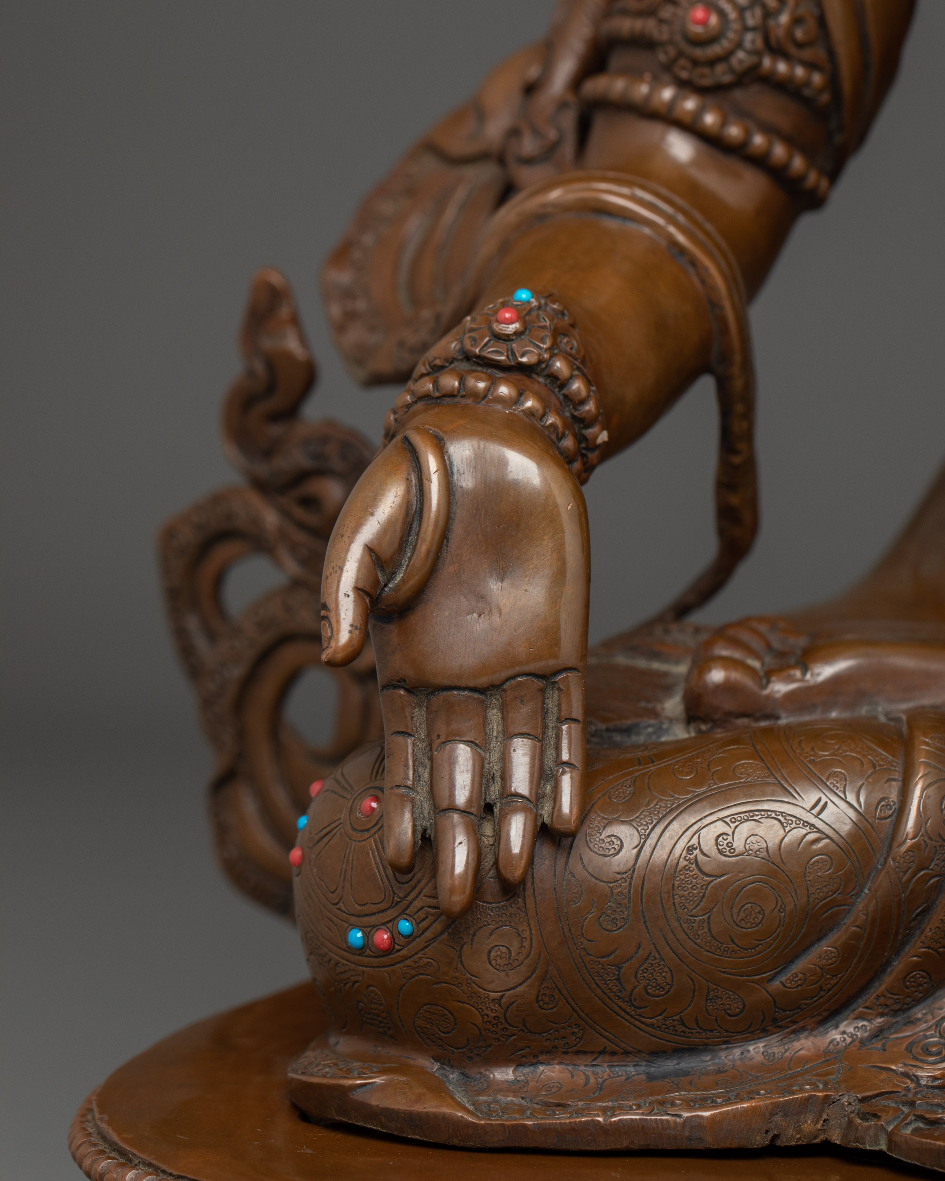 White Tara, Peaceful Artwork | Handcrafted Nepali Icon for Meditation