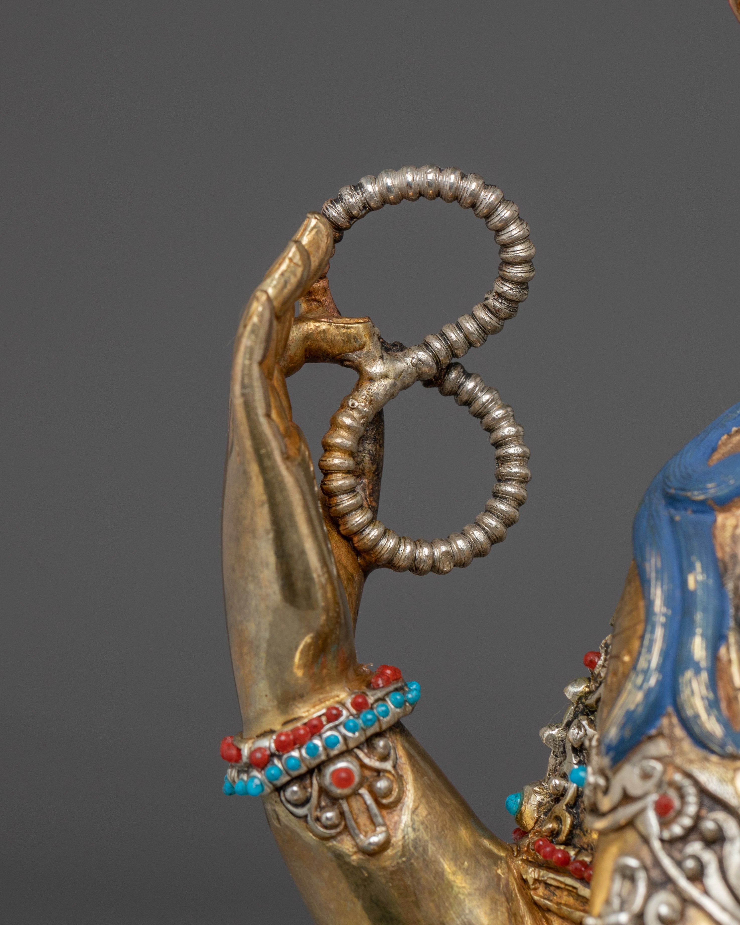 Golden Chenrezig Copper Artwork | Meditation and Spiritual Decor