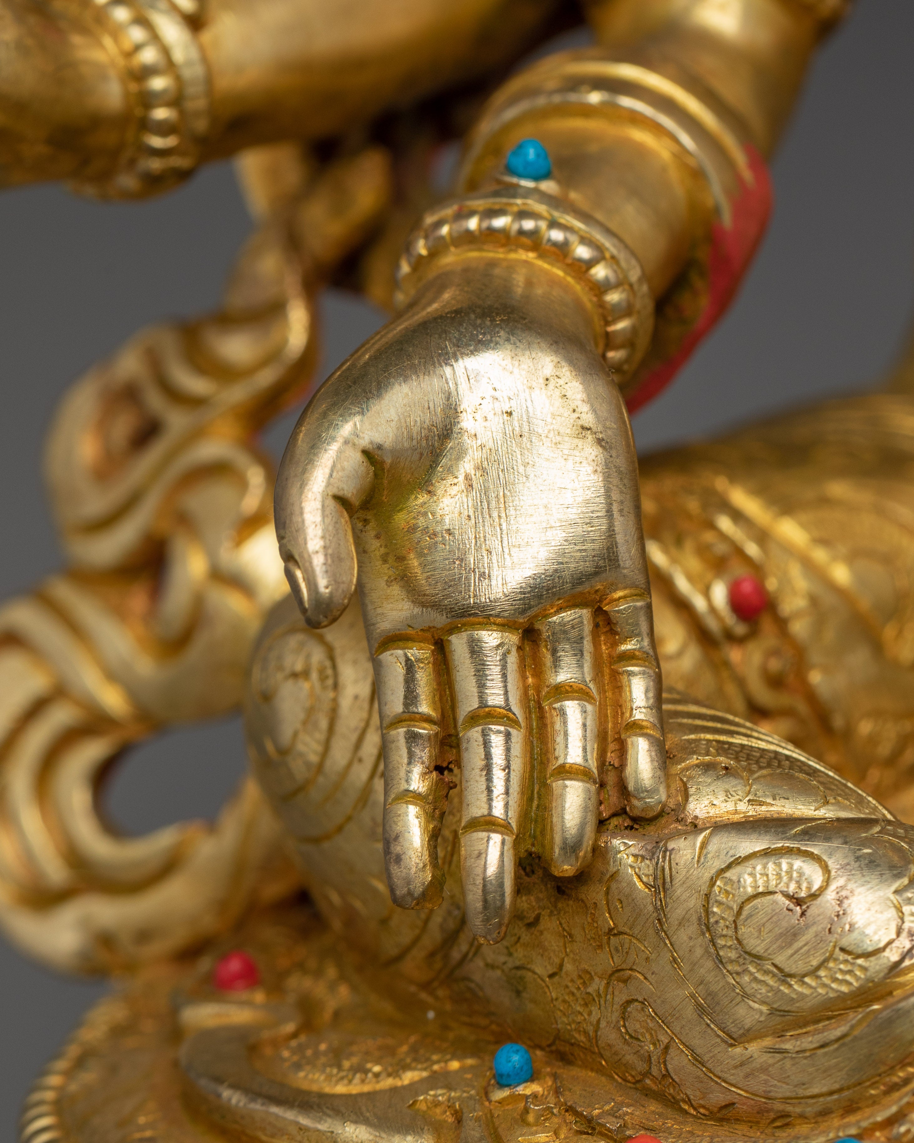 Golden Vasudhara Figurine | Goddess of Abundance, and Spiritual Blessings