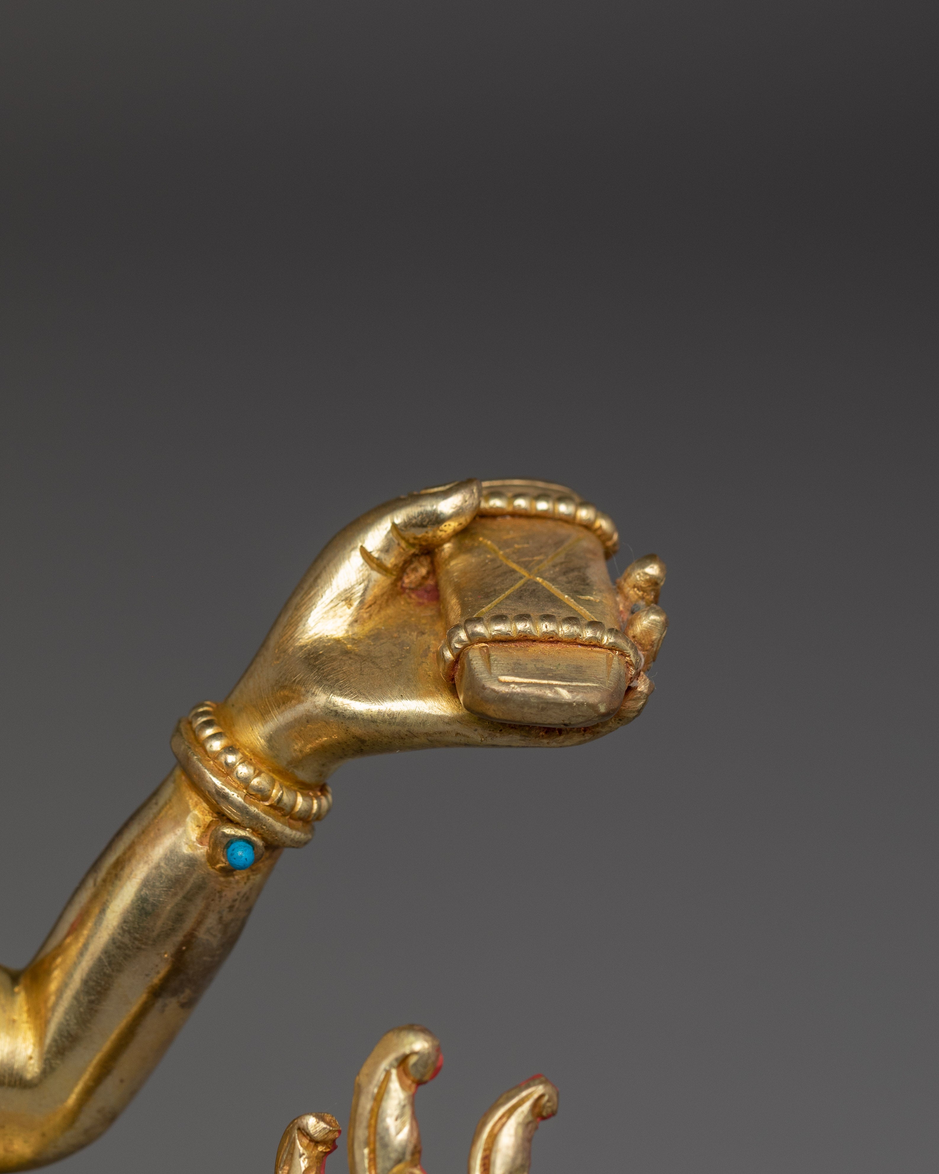 Golden Vasudhara Figurine | Goddess of Abundance, and Spiritual Blessings