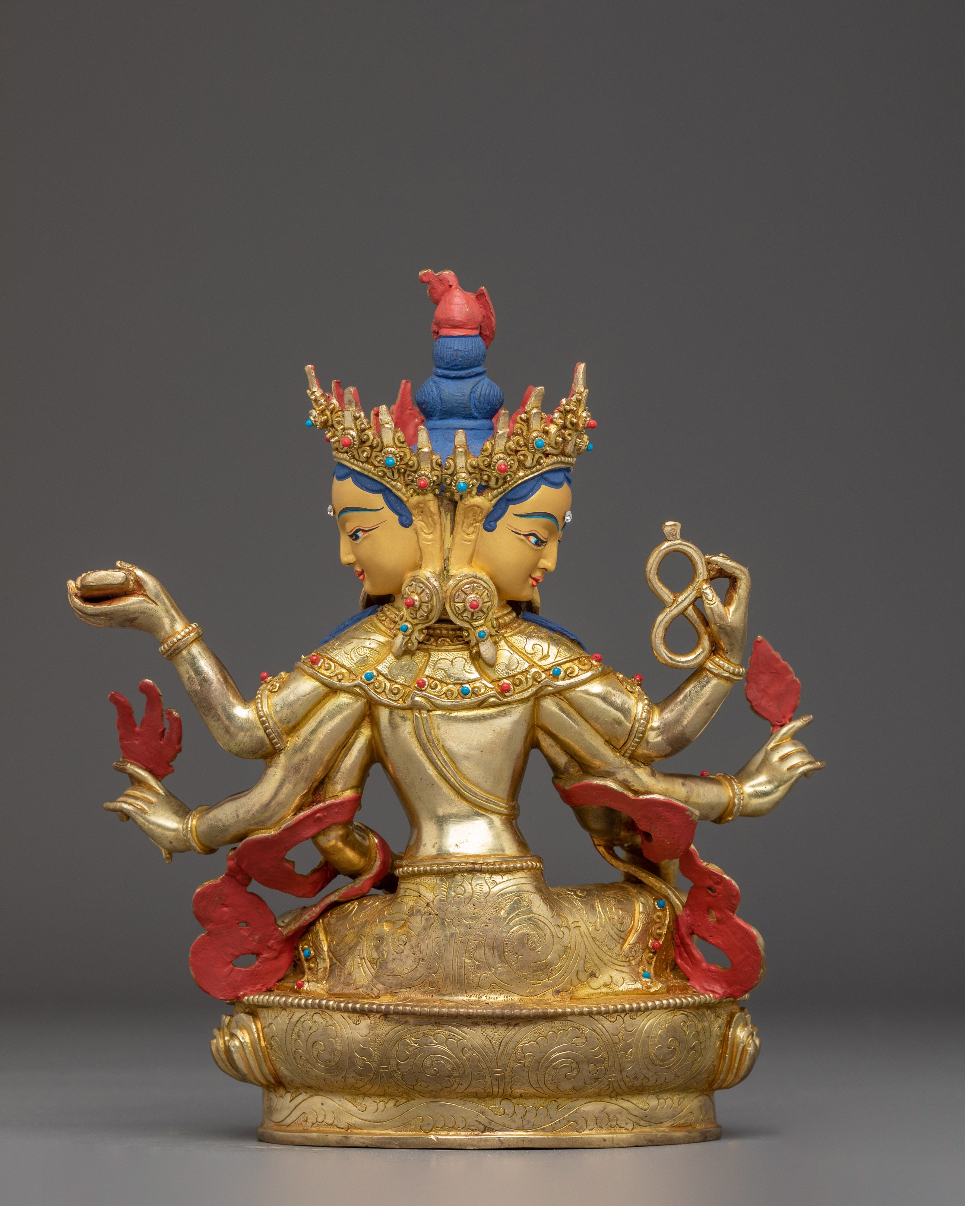 Golden Vasudhara Figurine | Goddess of Abundance, and Spiritual Blessings