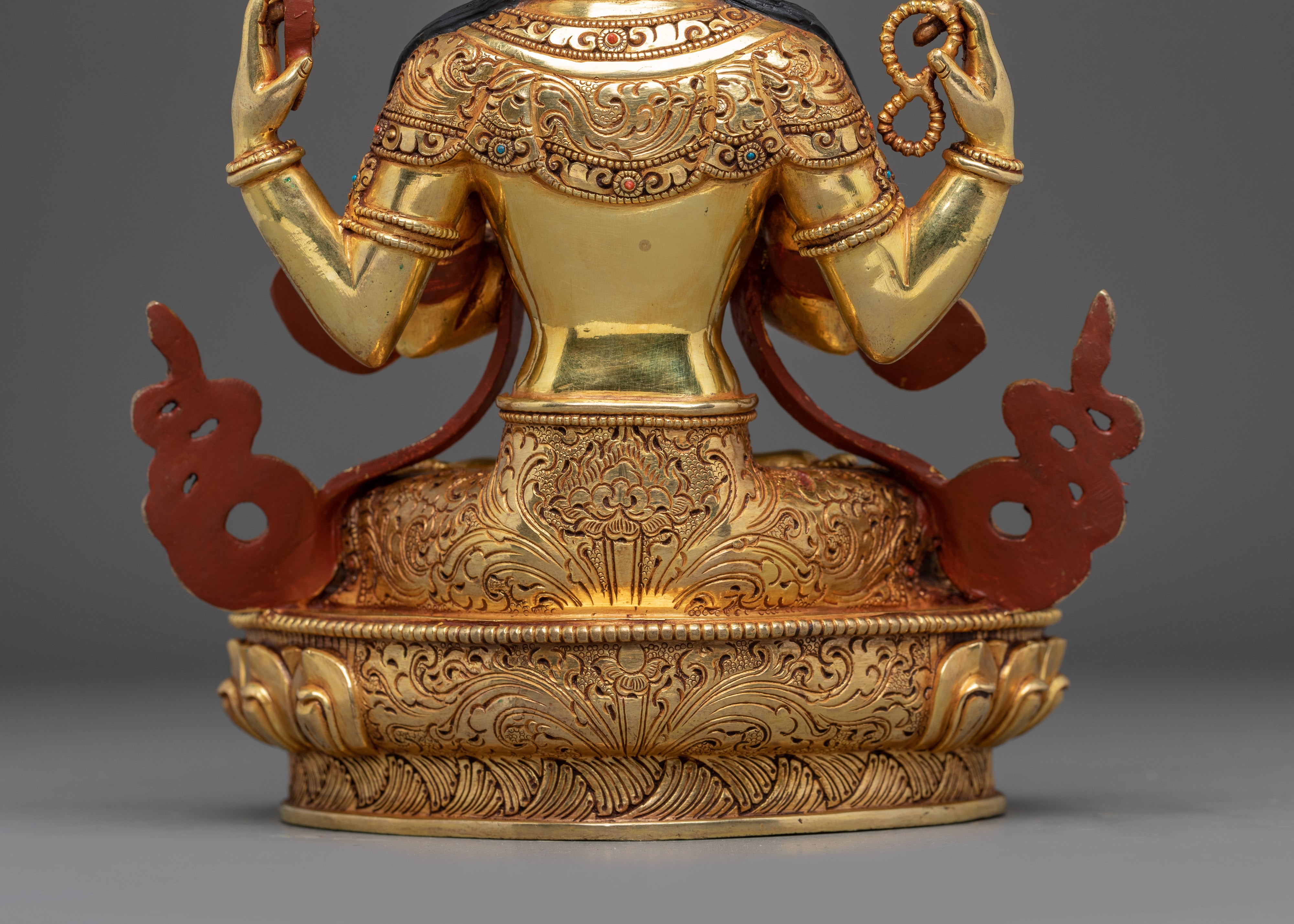 23.5cm Copper Statue of Bodhisattva Chenrezig