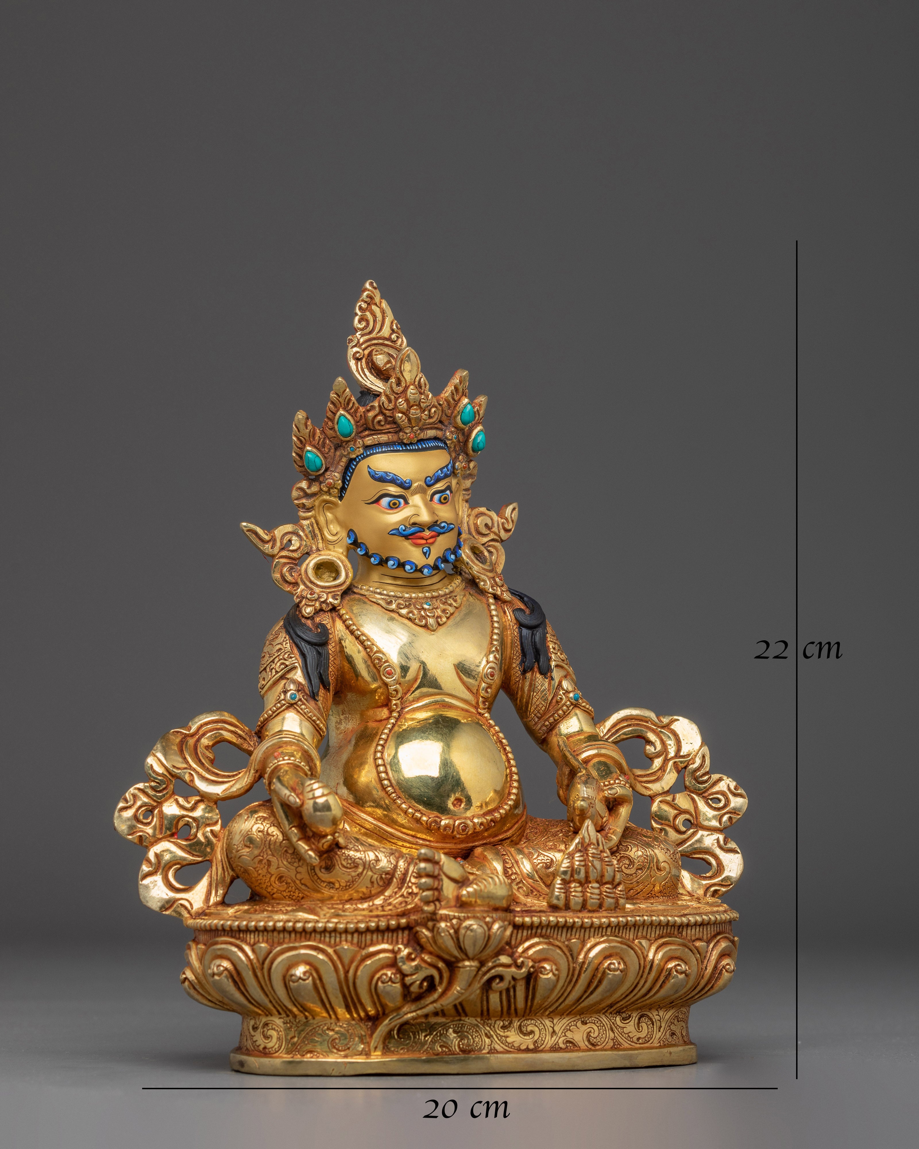 Golden Dzambhala Handmade Statue