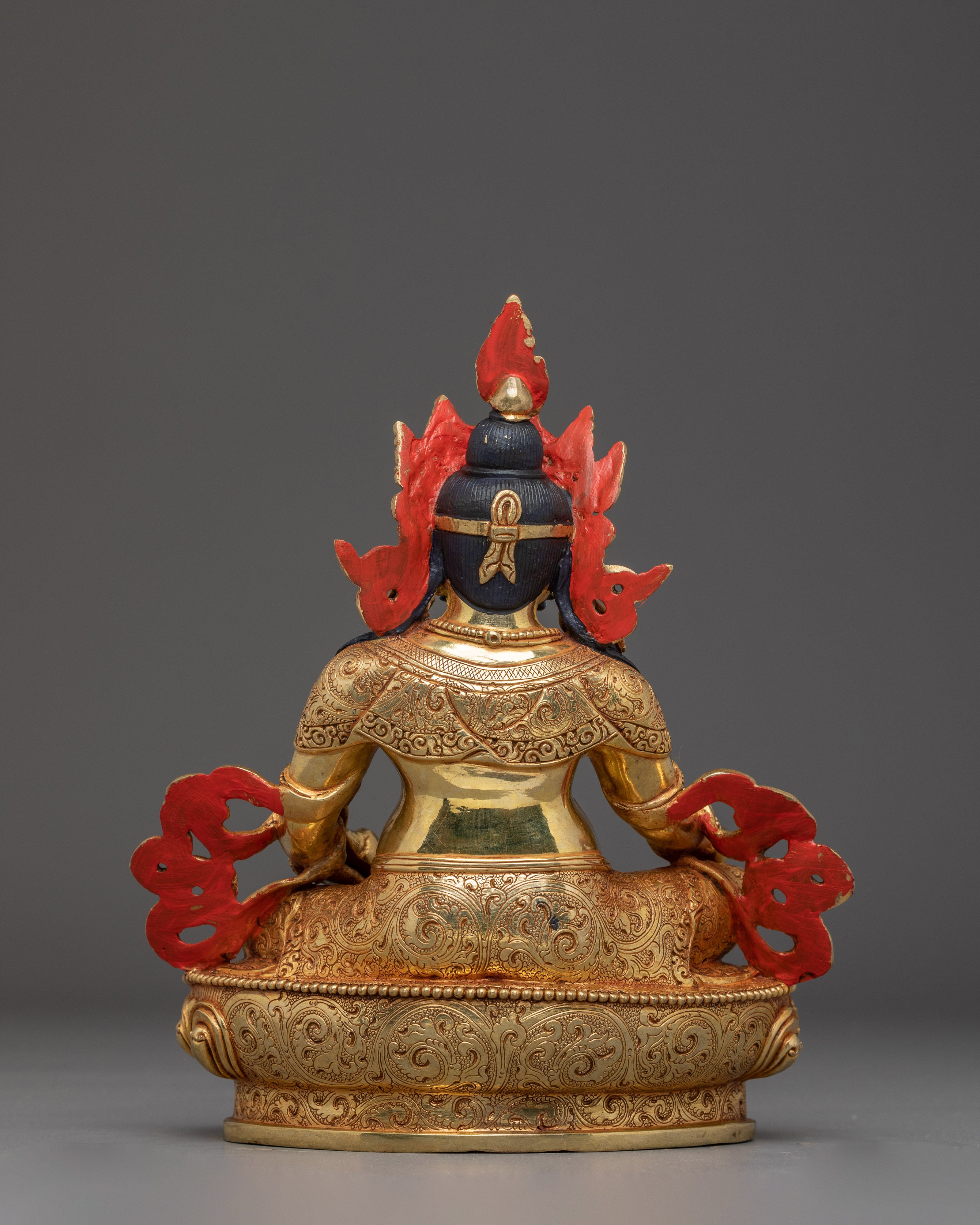 Golden Dzambhala Handmade Statue | Lord of Wealth