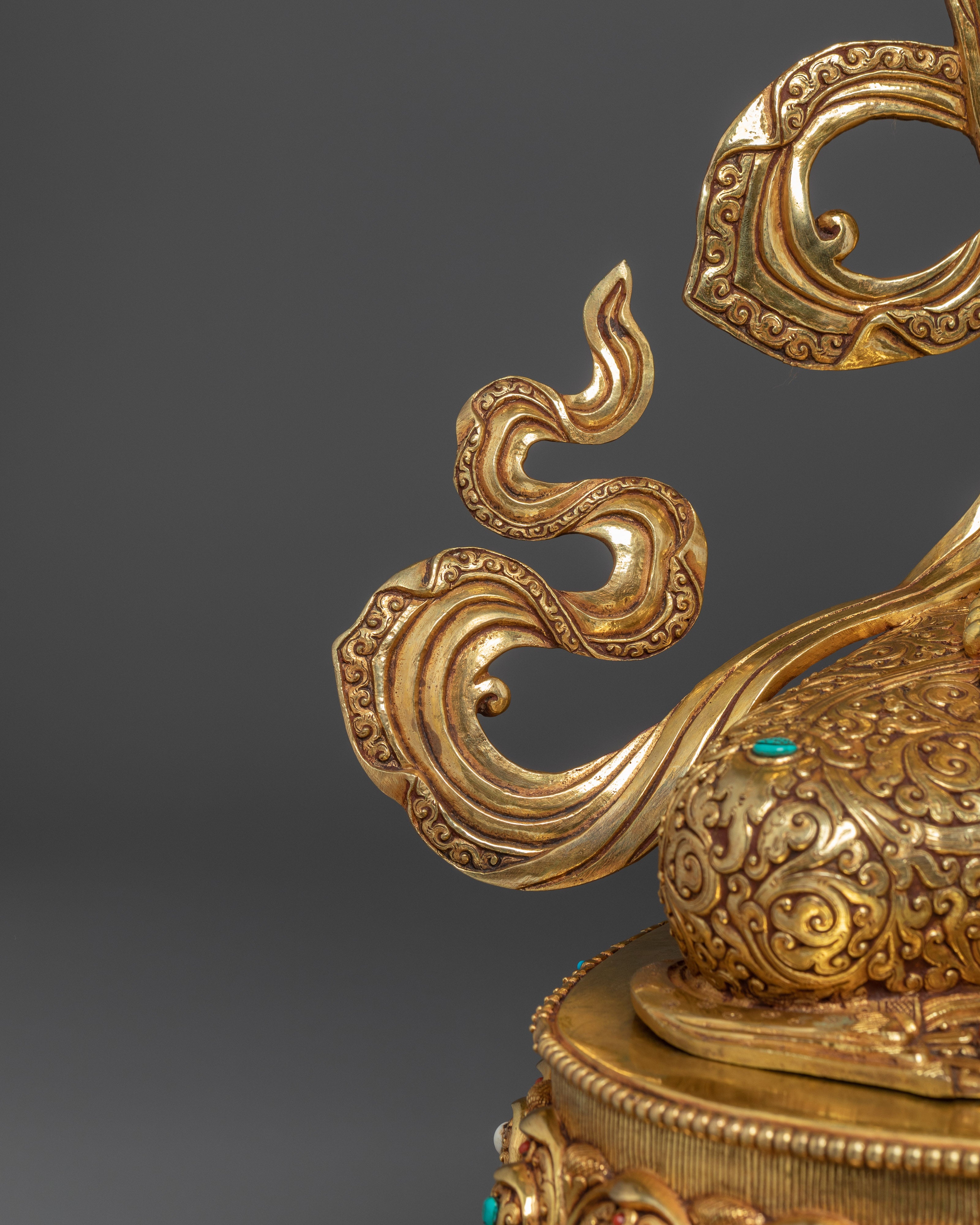 Statue of Bodhisattva Manjushri - 67.5cm Handmade Copper Statue