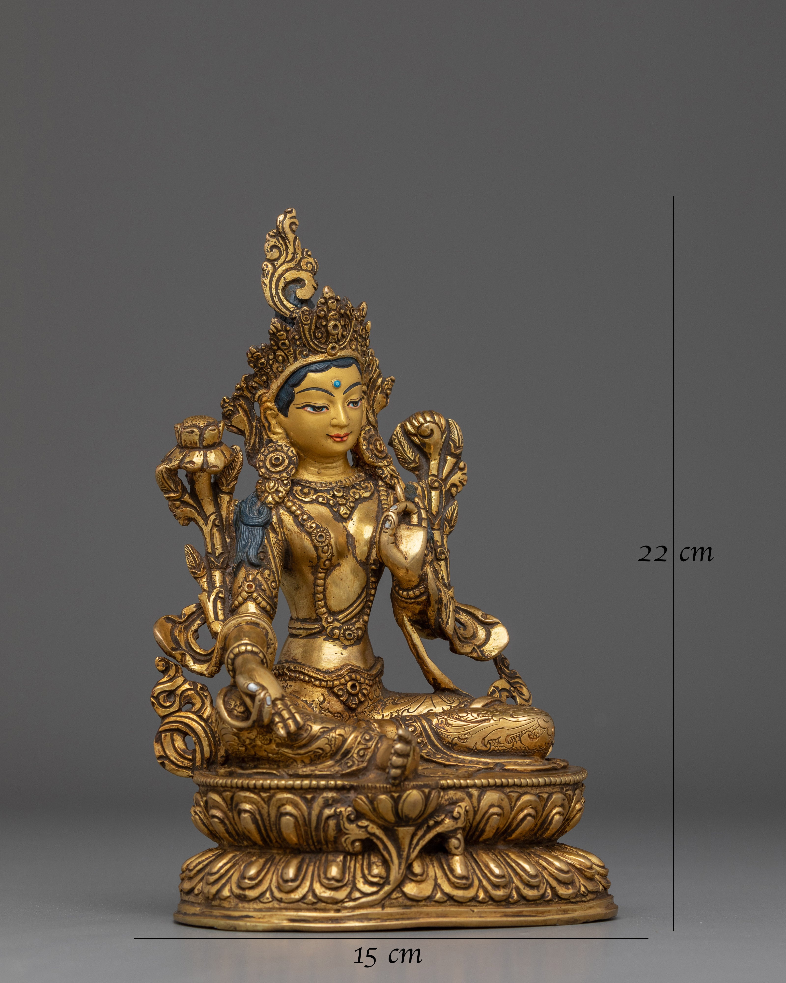 Compassionate Mother Green Tara Handmade Statue