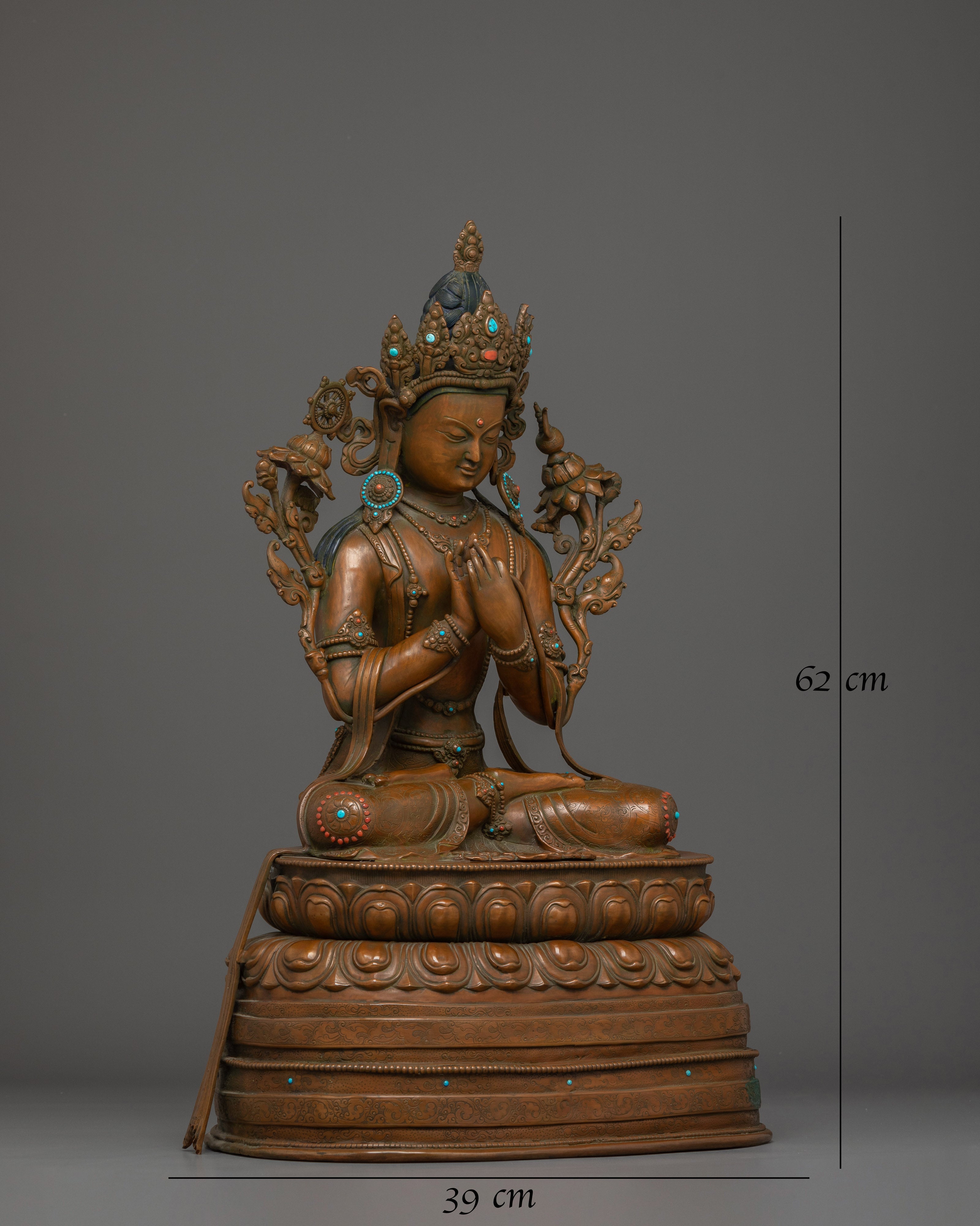 Handmade Maitreya Buddha Copper Statue