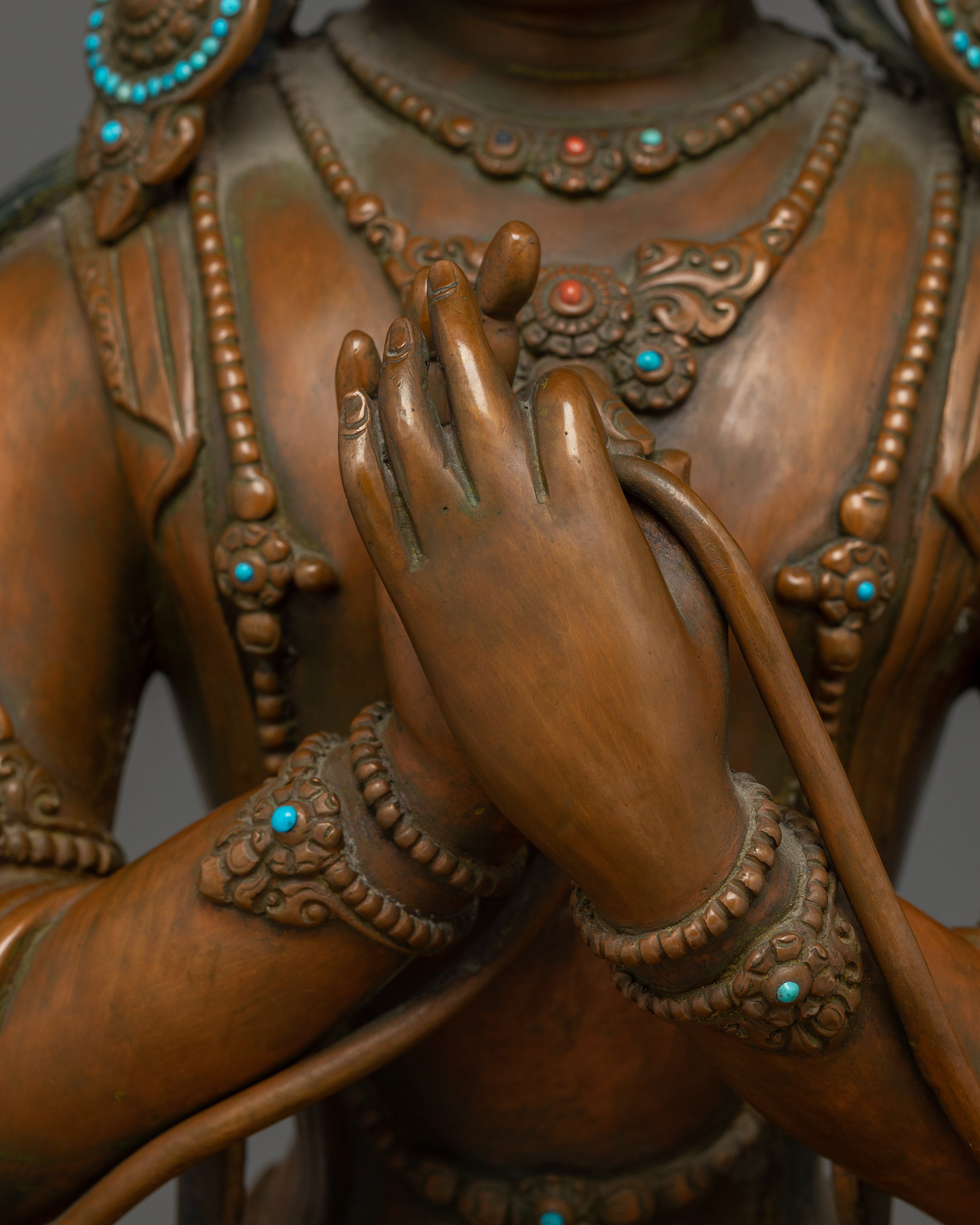 Handmade Maitreya Buddha Copper Statue