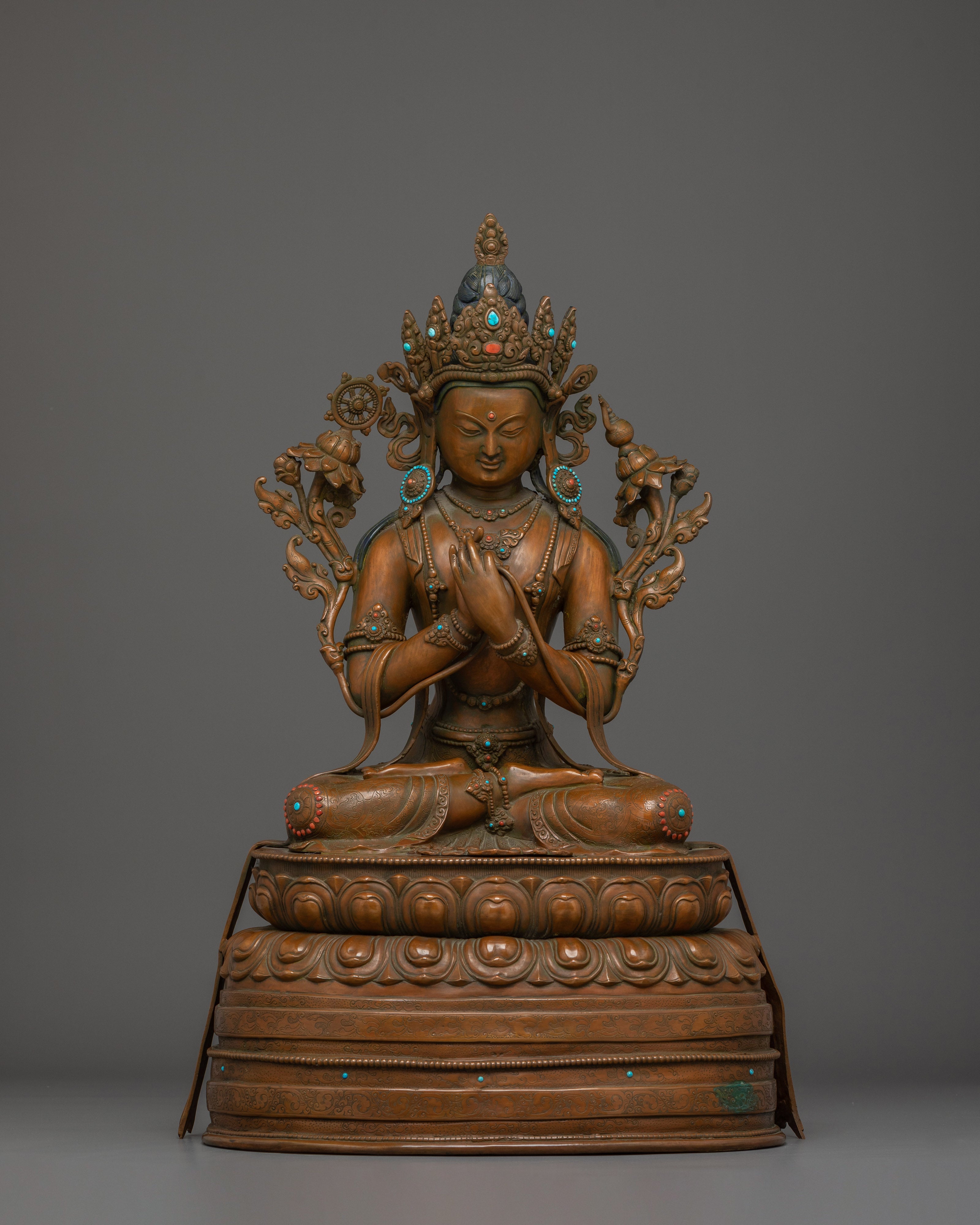 Handmade Maitreya Buddha Copper Statue